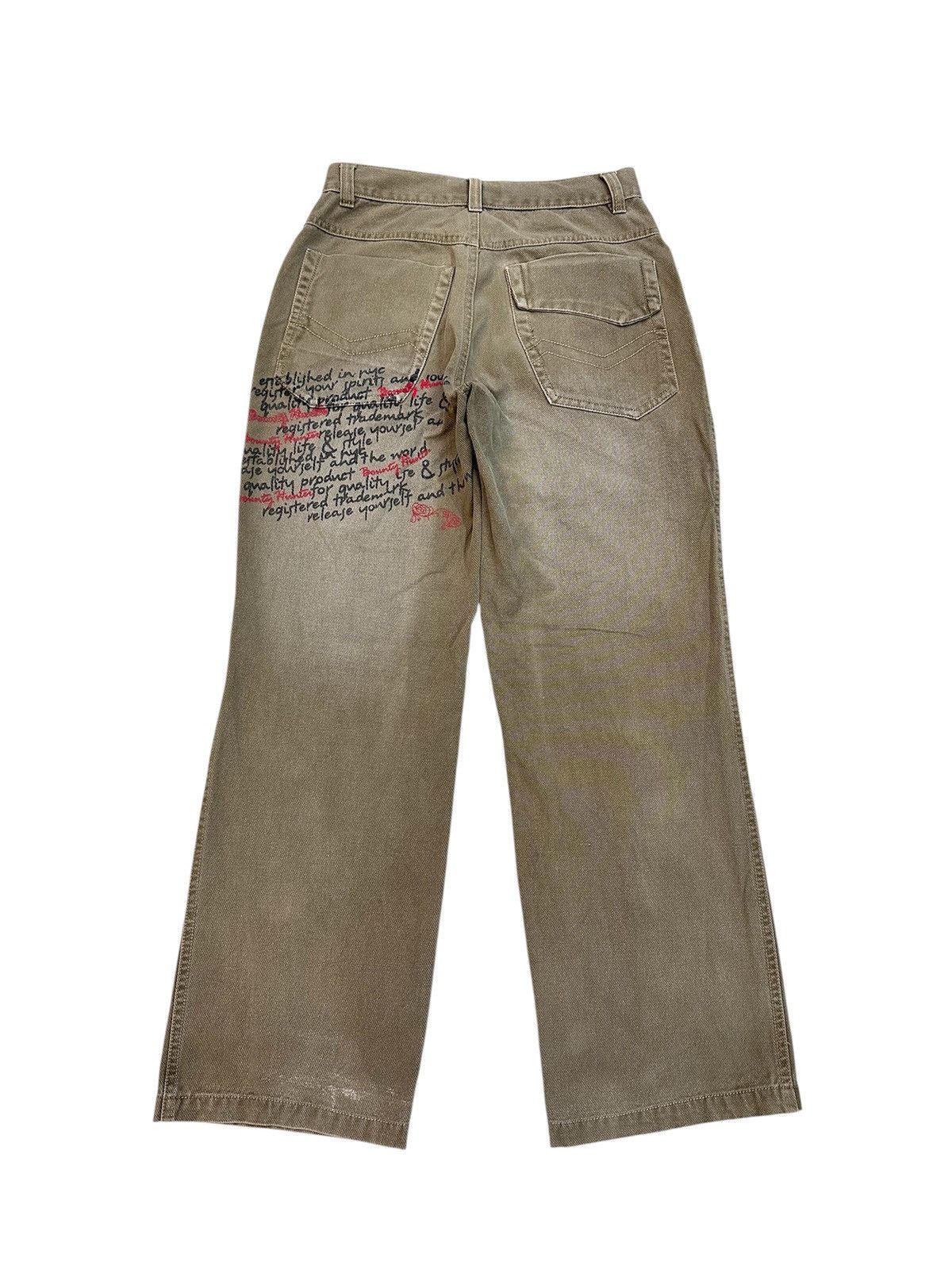 Bounty Hunter Bounty Hunter B×H Madness Graffiti Wide Leg Pants Beige Size US 30 / EU 46 - 6 Thumbnail
