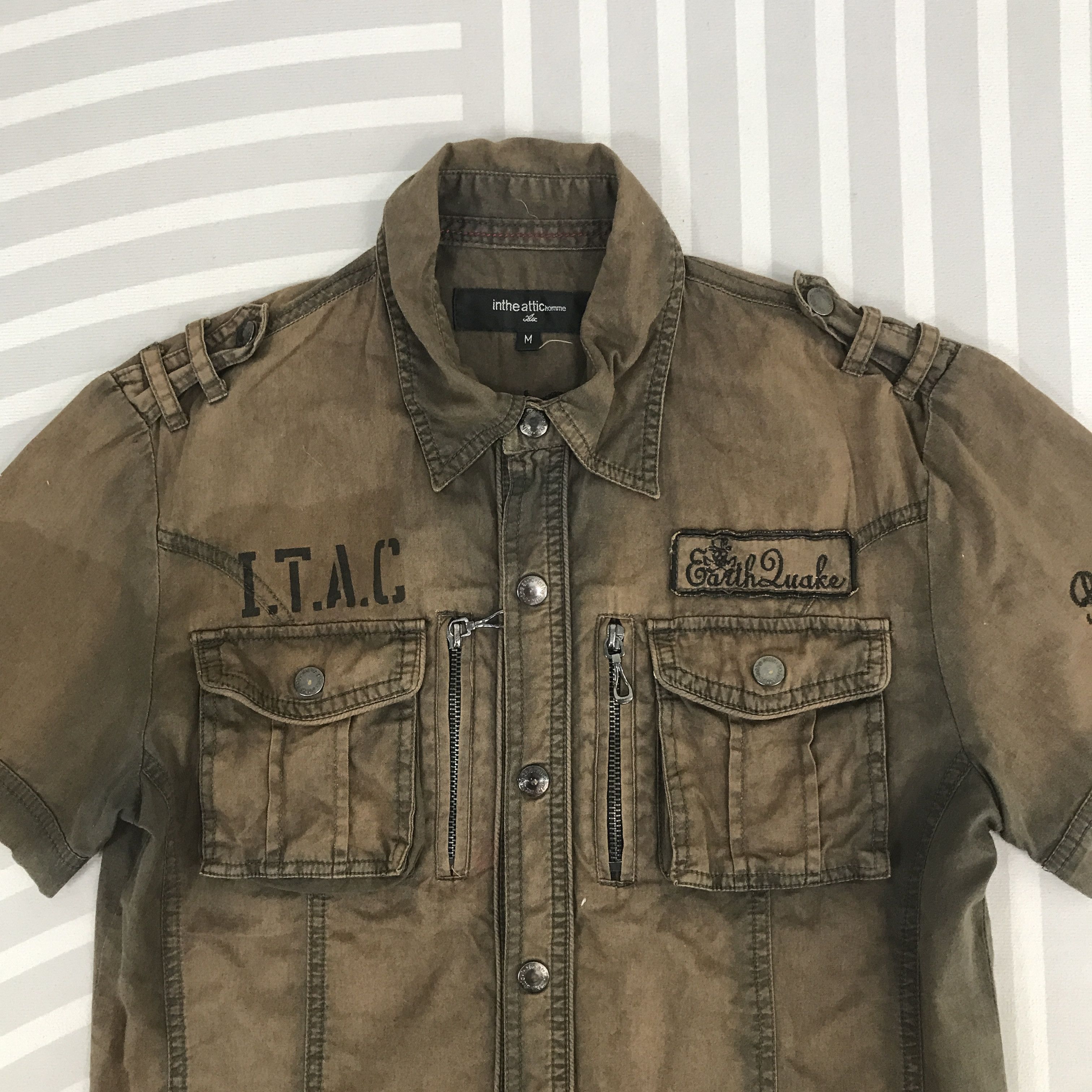 In The Attic × Japanese Brand × Vintage Vintage In The attic Rusty design snap Button Shirt Size US M / EU 48-50 / 2 - 2 Thumbnail