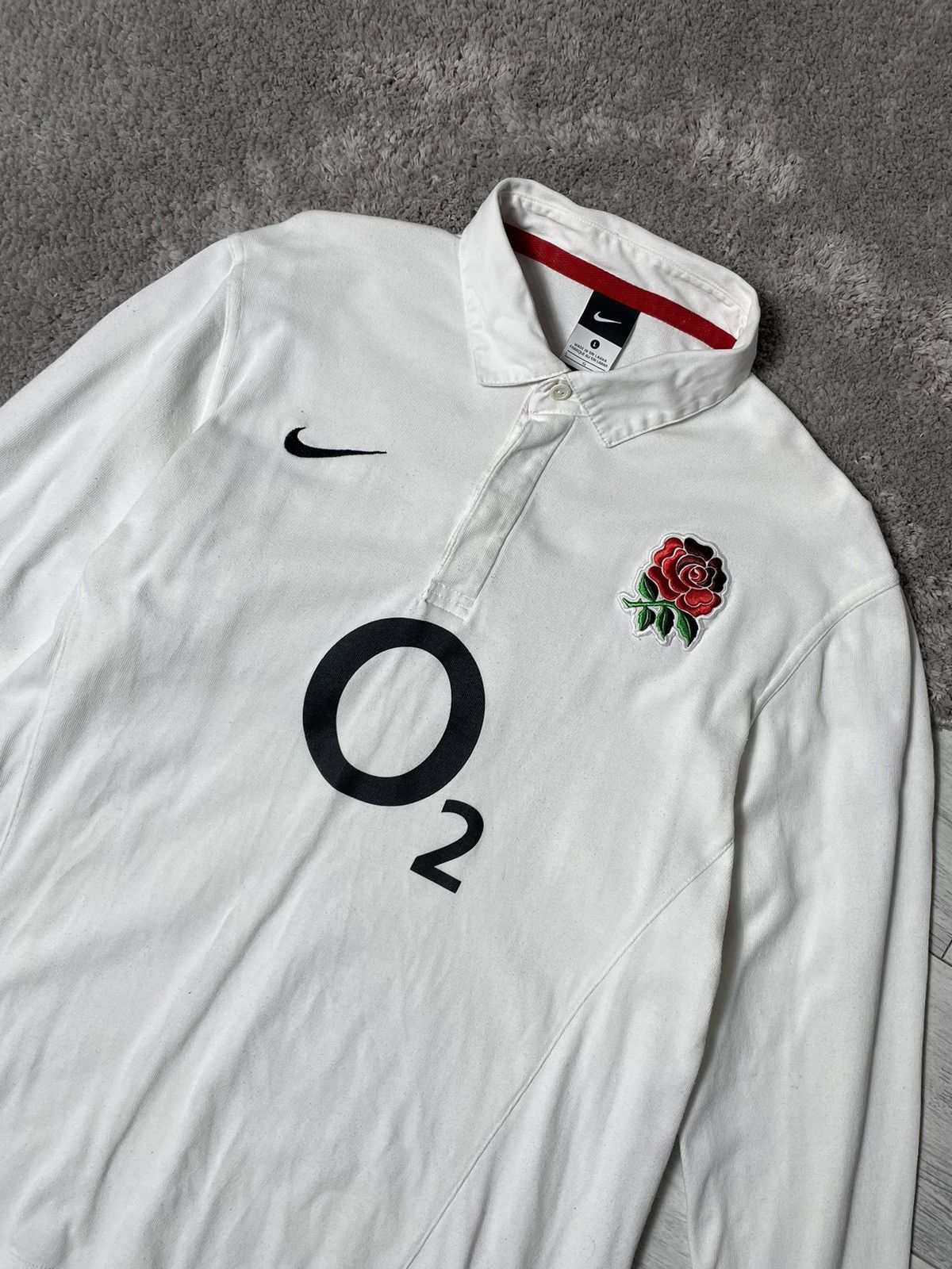 Nike × Vintage Vintage 00’s Nike England Rugby White Size US L / EU 52-54 / 3 - 2 Thumbnail