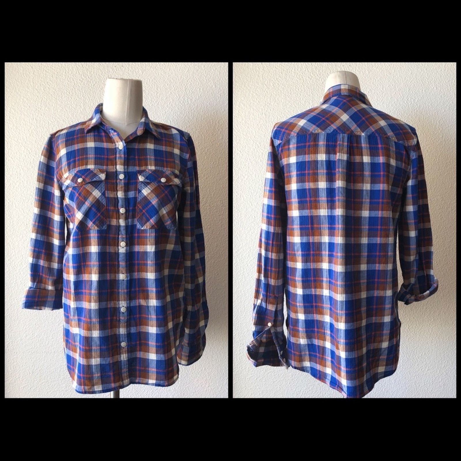 J.Crew JCREW Plaid button Down shirt camping casual sz 00 cabin Size XXS / US 00 / IT 34 - 1 Thumbnail