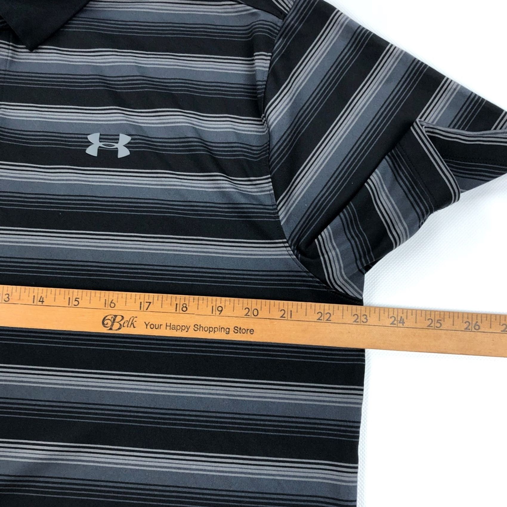 Under Armour Under Armour Polo Shirt Mens XL Performance Golf Striped CoolSwitch Shirt Slim Fit Casual Mens XL Gray Polo Shirt Size US XL / EU 56 / 4 - 7 Thumbnail