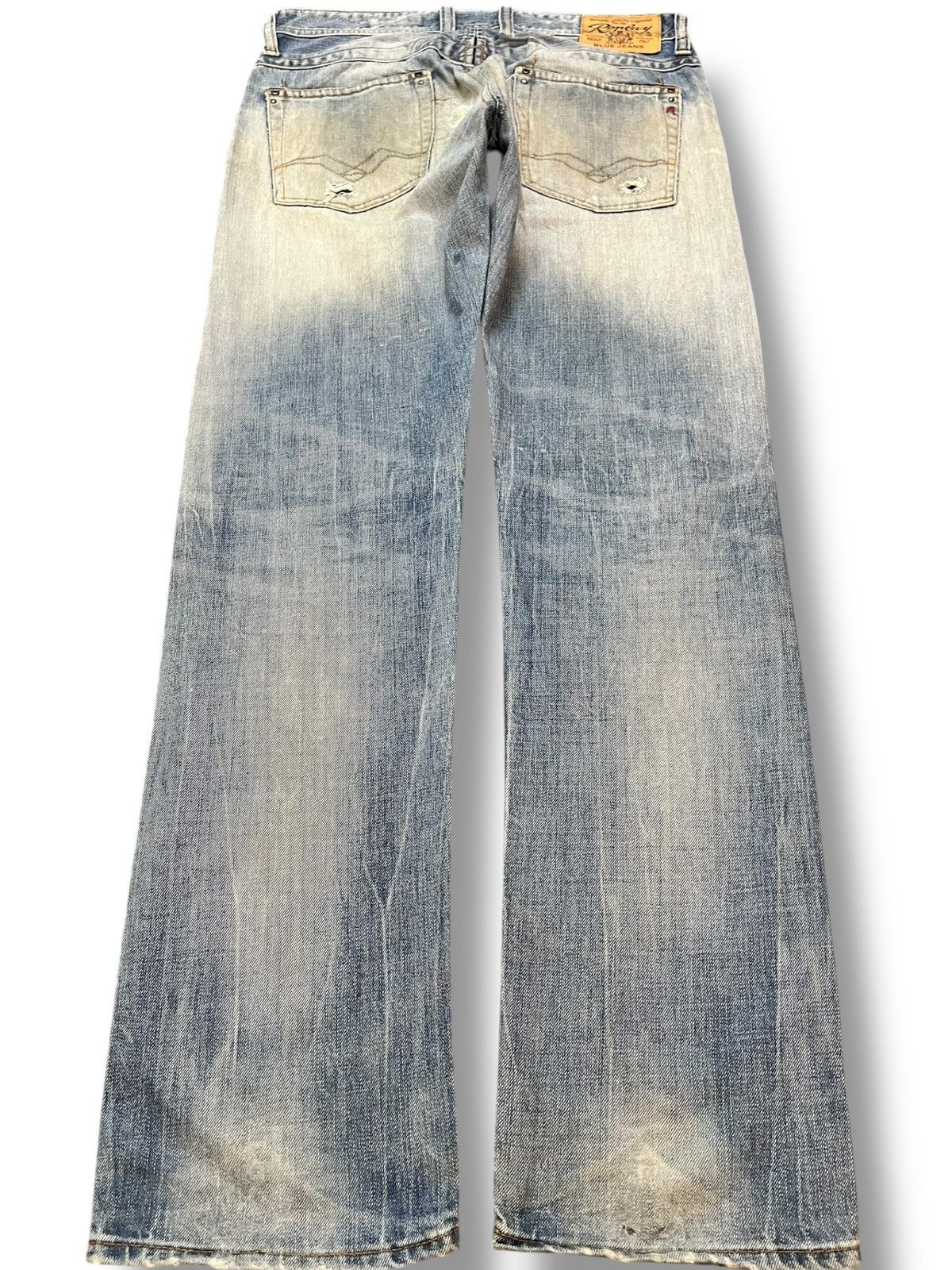 Replay Vintage Replay Newdoc Ripped Patches Distressed Denim Size US 33 - 5 Thumbnail