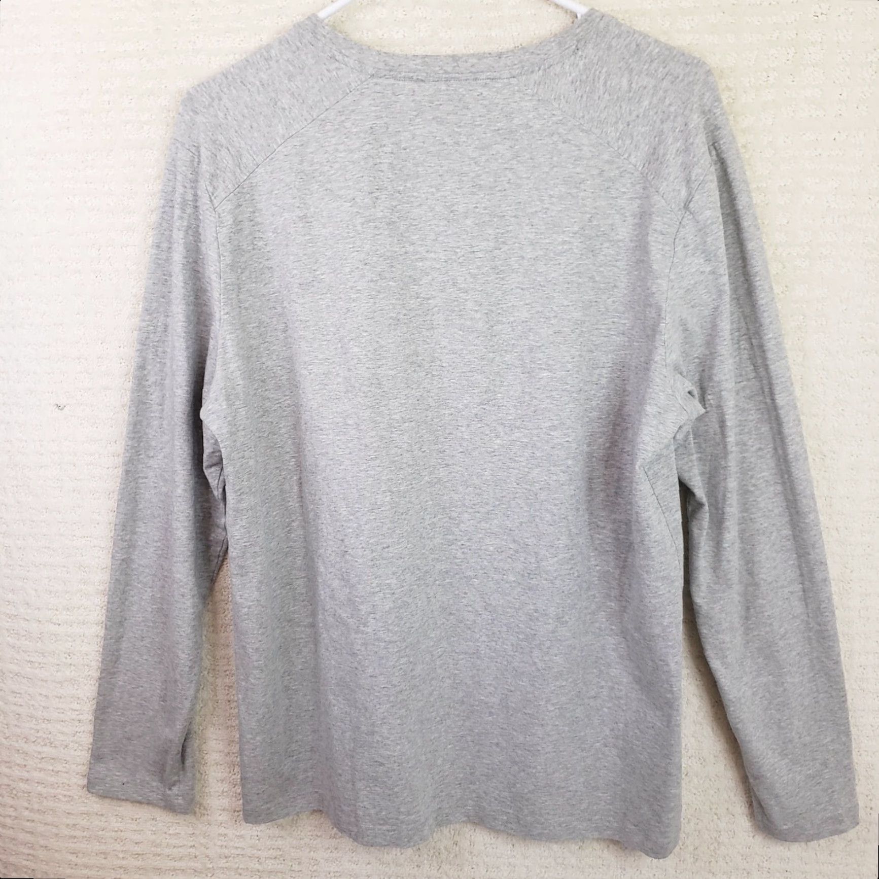 Kenneth Cole Kenneth Cole Henley LS Shirt Mens L Gray Heather Cotton Spandex 3 Button Logo Knit Lightweight Regular Fit Modern Size US L / EU 52-54 / 3 - 5 Thumbnail