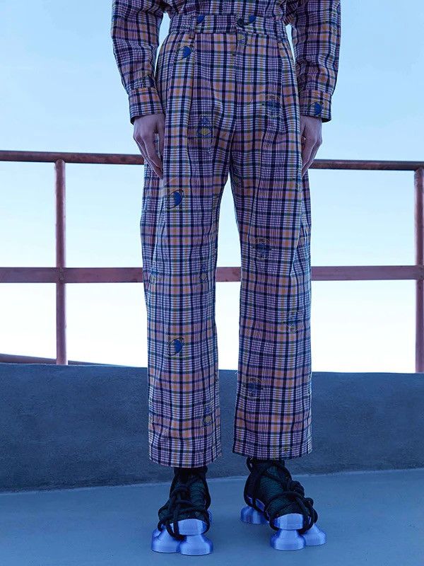 Henrik Vibskov !DS! AW22 Henrik Vibskov Orion Space Checks Casual Pants Size US 32 / EU 48 - 7 Thumbnail