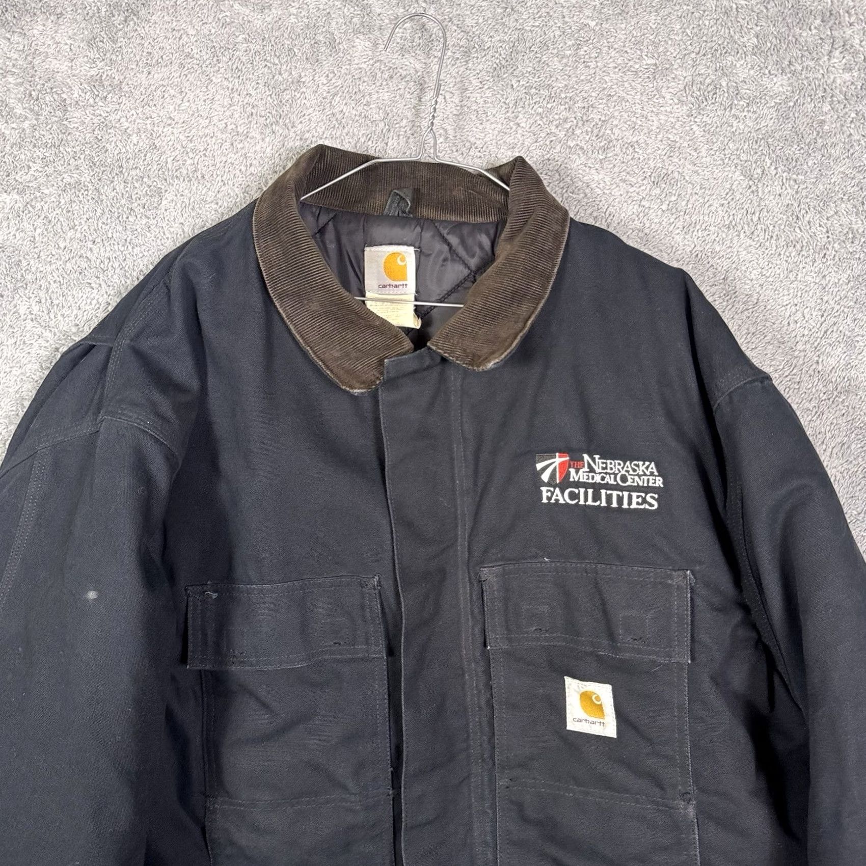 Carhartt VINTAGE Carhartt Jacket Mens 50 Black C03 BLK Detroit Arctic Quilt Lined Chore Barn Field Work Size US M / EU 48-50 / 2 - 4 Thumbnail