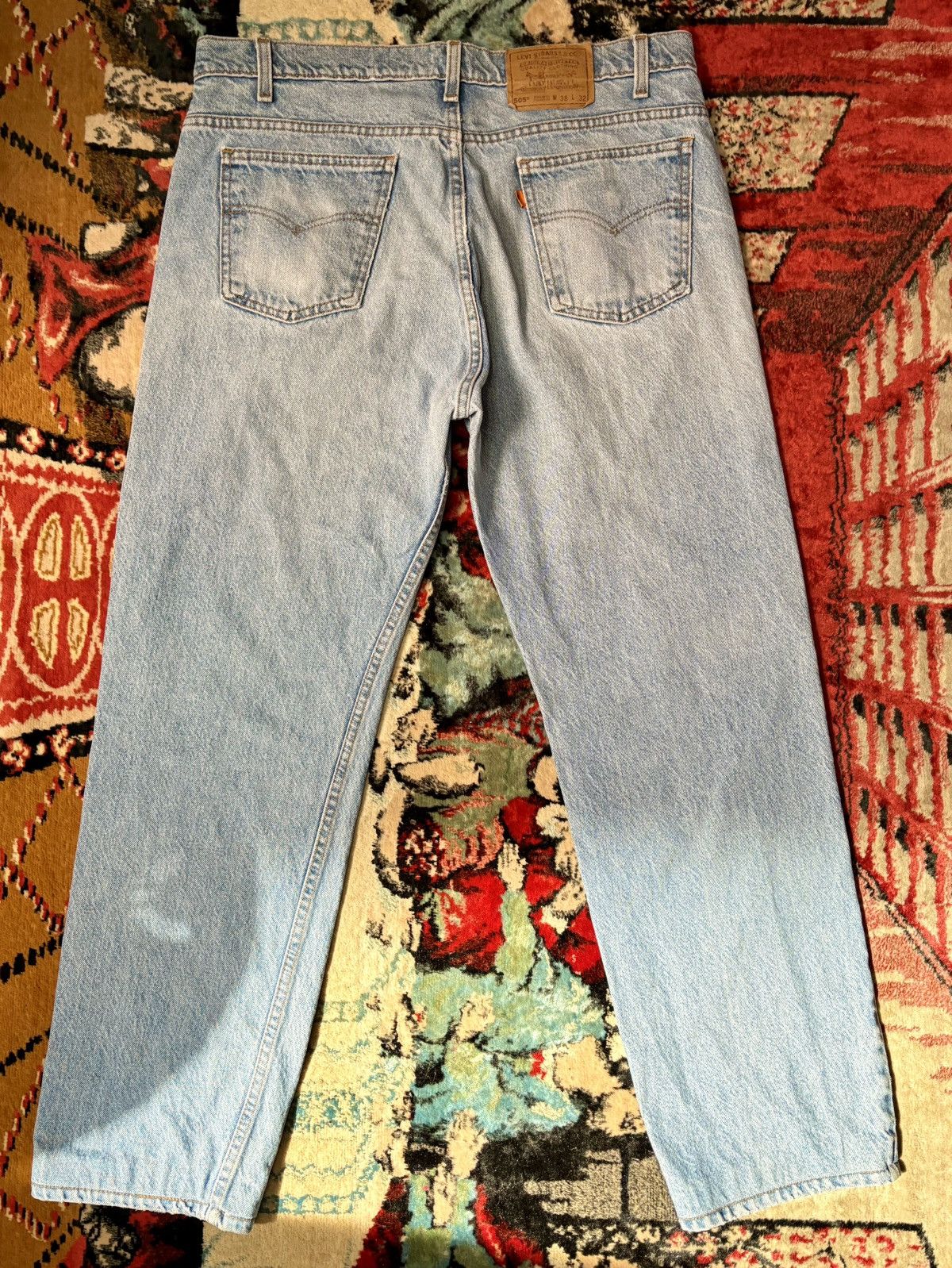 Levi's Levis VTG 505 80s light blue orange tab straight leg jeans Size US 36 / EU 52 - 5 Thumbnail