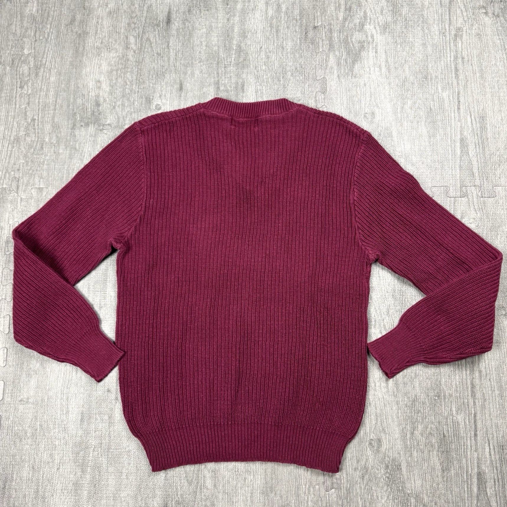 Vintage VINTAGE Bill Ditfort 80s 90s Knit Sweater Mens Medium Maroon V-Neck Pullover Classic Size US M / EU 48-50 / 2 - 5 Thumbnail