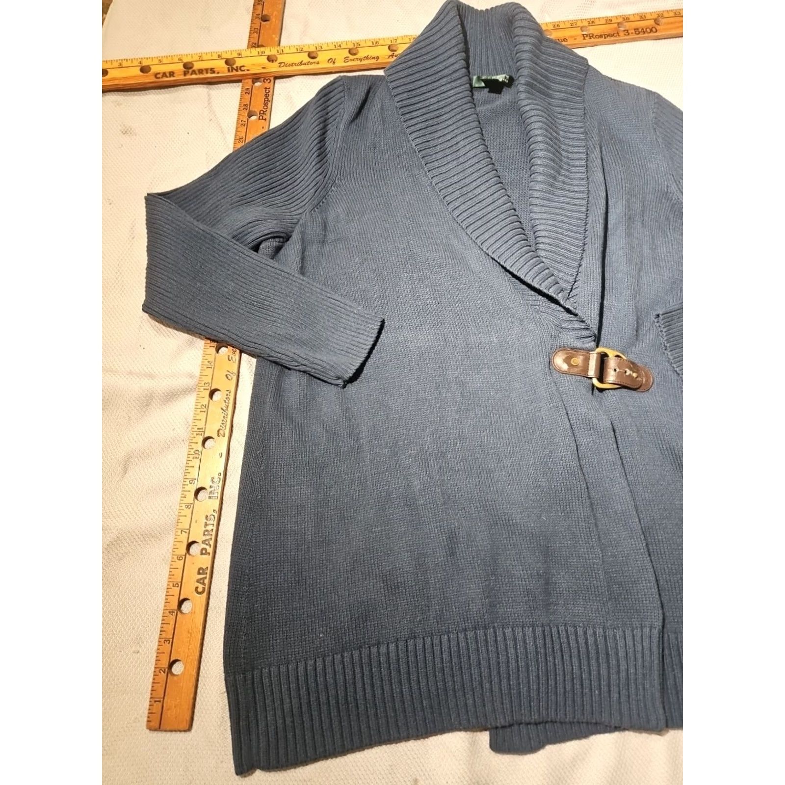 Ralph Lauren VINTAGE Lauren Ralph Lauren Sweater Womens Plus Size 2X Blue Buckle Cardigan Equestrian Size XXL / US 16-18 / IT 52-54 - 4 Thumbnail
