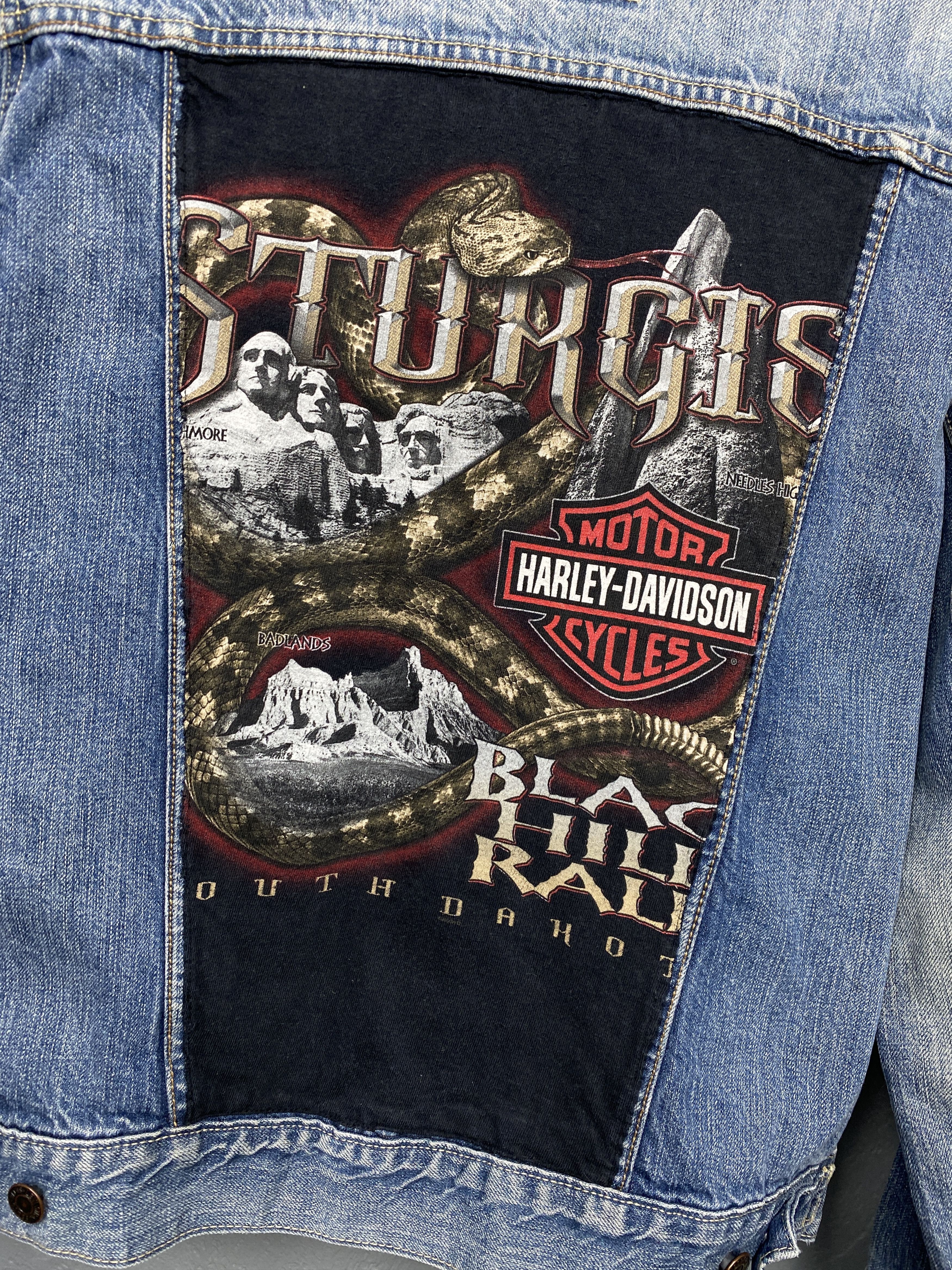 Harley Davidson Levi's x Harley Davidson Womens Custom Denim Jacket Size L / US 10 / IT 46 - 2 Thumbnail