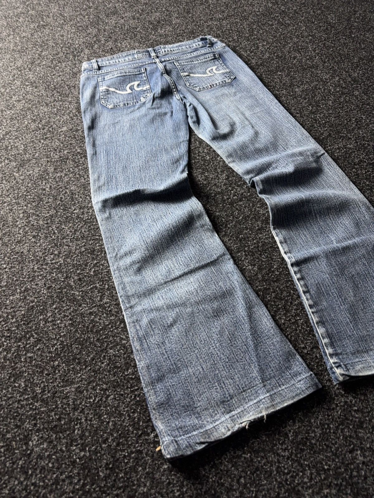 Japanese Brand × Vintage Vintage 90s Low Waist Flare Jeans Y2K Japanese Vibe Size 29" - 7 Thumbnail