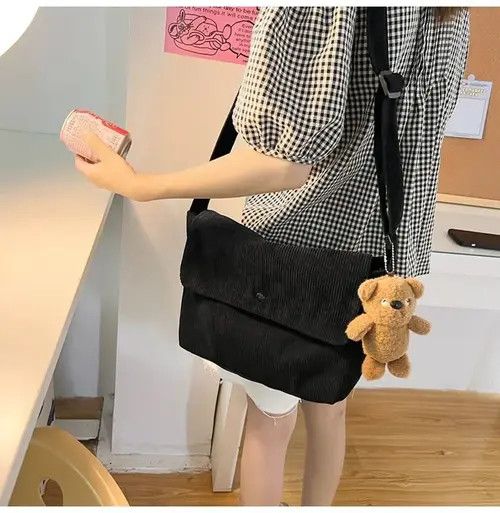 Japanese Brand Masaki x Asada Y2k corduroy messenger bag shoulder bag Size ONE SIZE - 2 Thumbnail