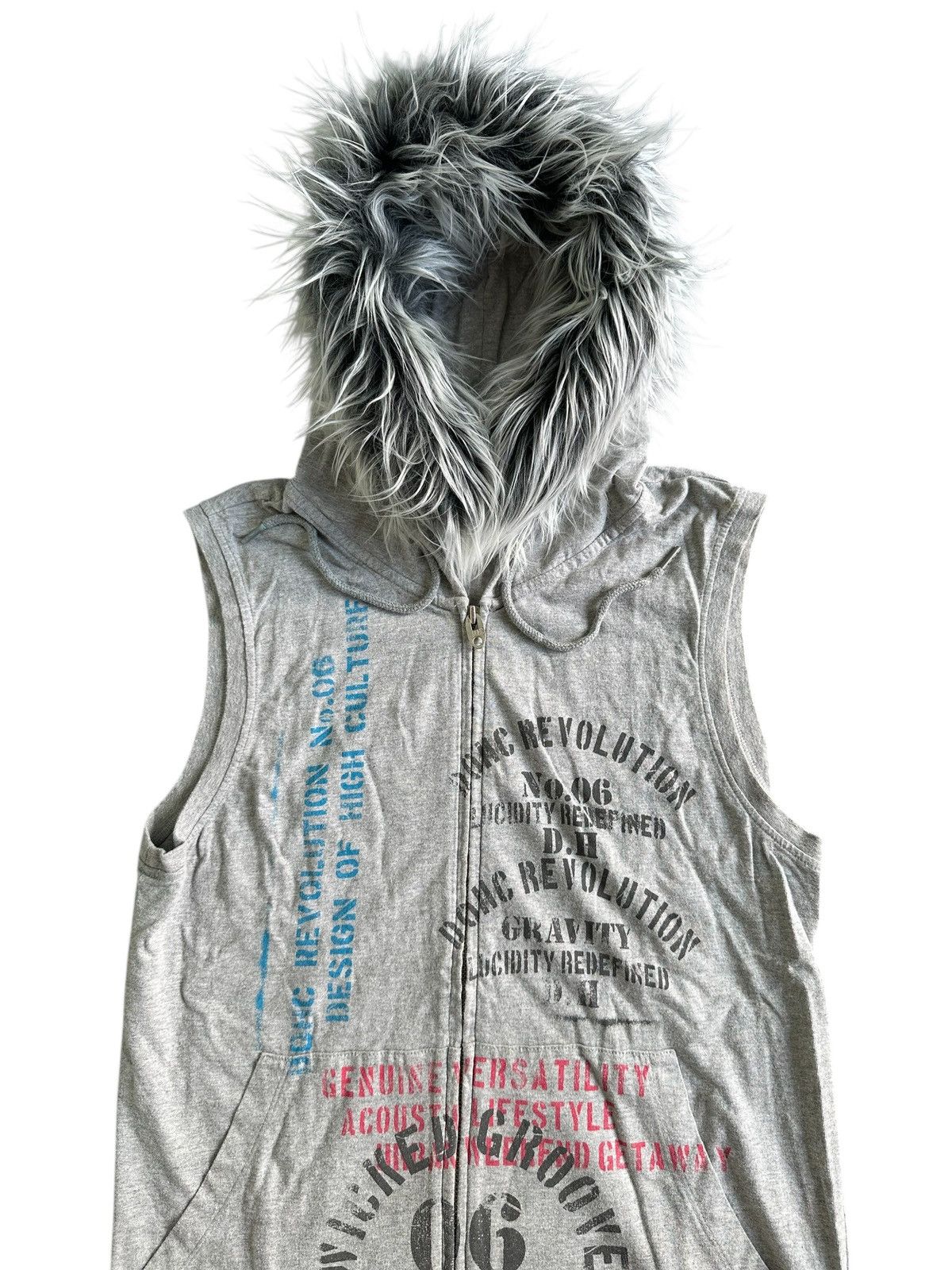 Le Grande Bleu (L.G.B.) DOHC REVOLUTION POEM FUR ZIP HOODIE TANKTOP Size US M / EU 48-50 / 2 - 2 Thumbnail