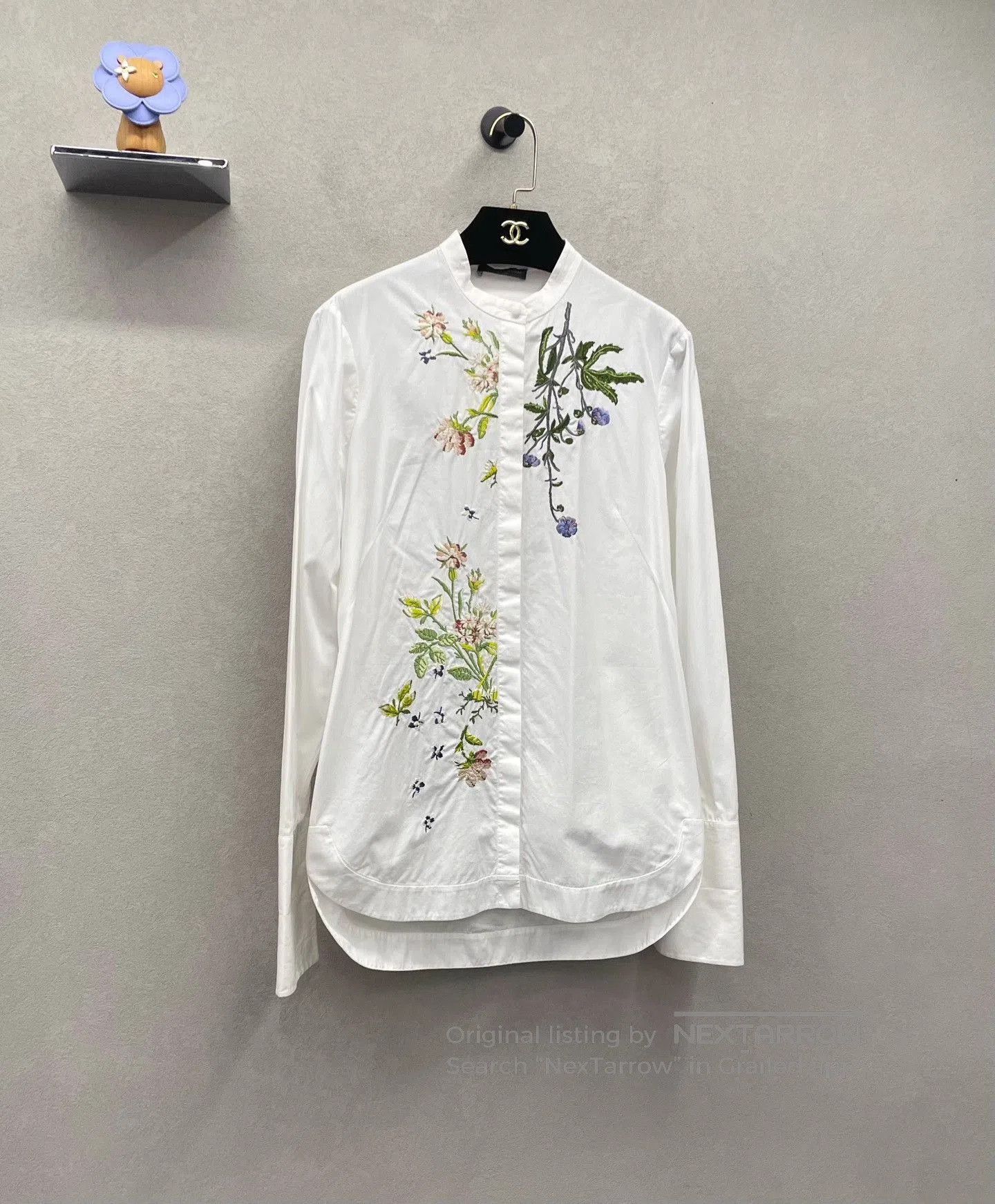 Alexander McQueen Alexander McQueen White Floral Embroidery Shirt. Size S / US 4 / IT 40 - 3 Thumbnail