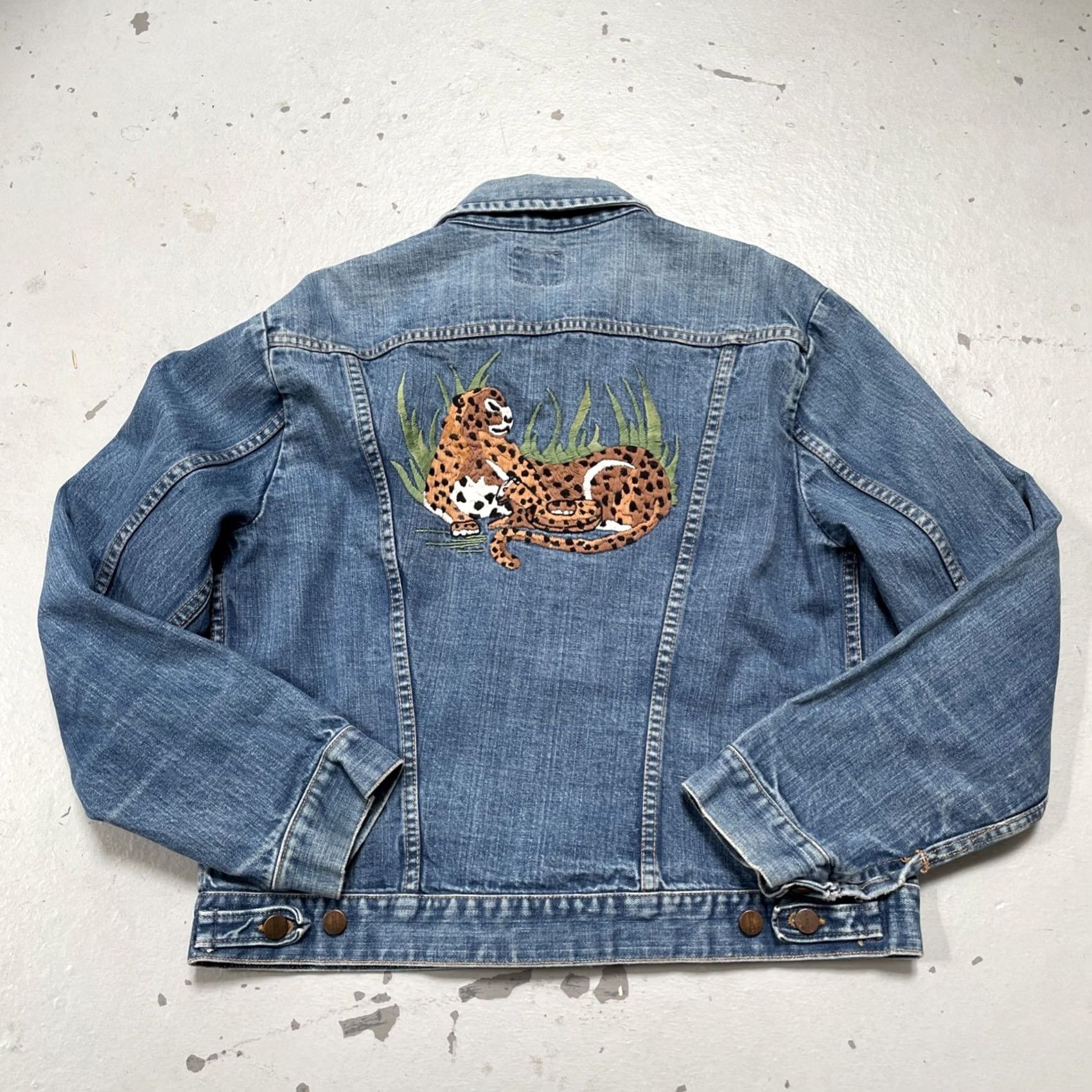 Bell Vintage Maverick Blue Bell Denim Trucker Work Jacket Embroidered Made USA 46 Size US S / EU 44-46 / 1 - 2 Thumbnail