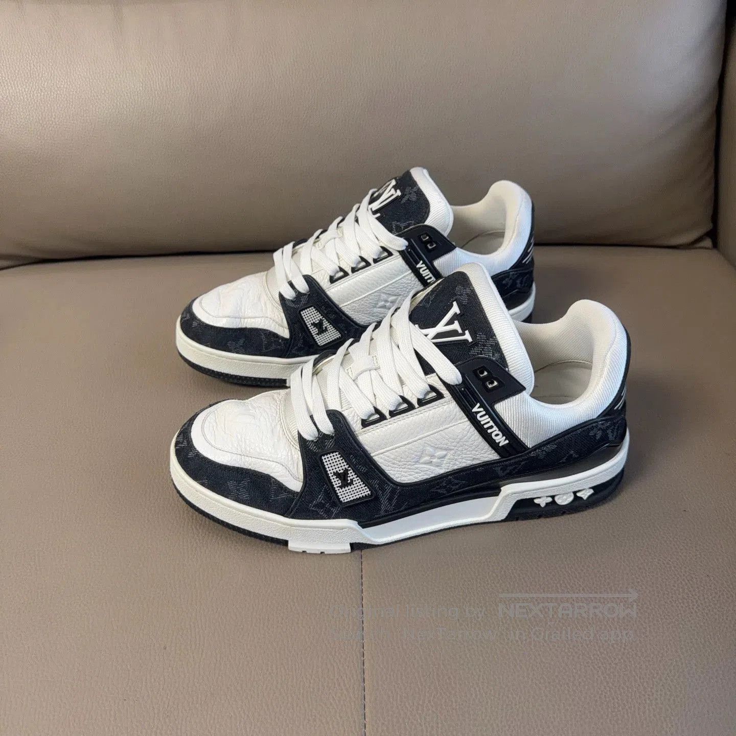 Louis Vuitton Lv Trainer Black White 99 New. Size US 5 / EU 37 - 1 Thumbnail