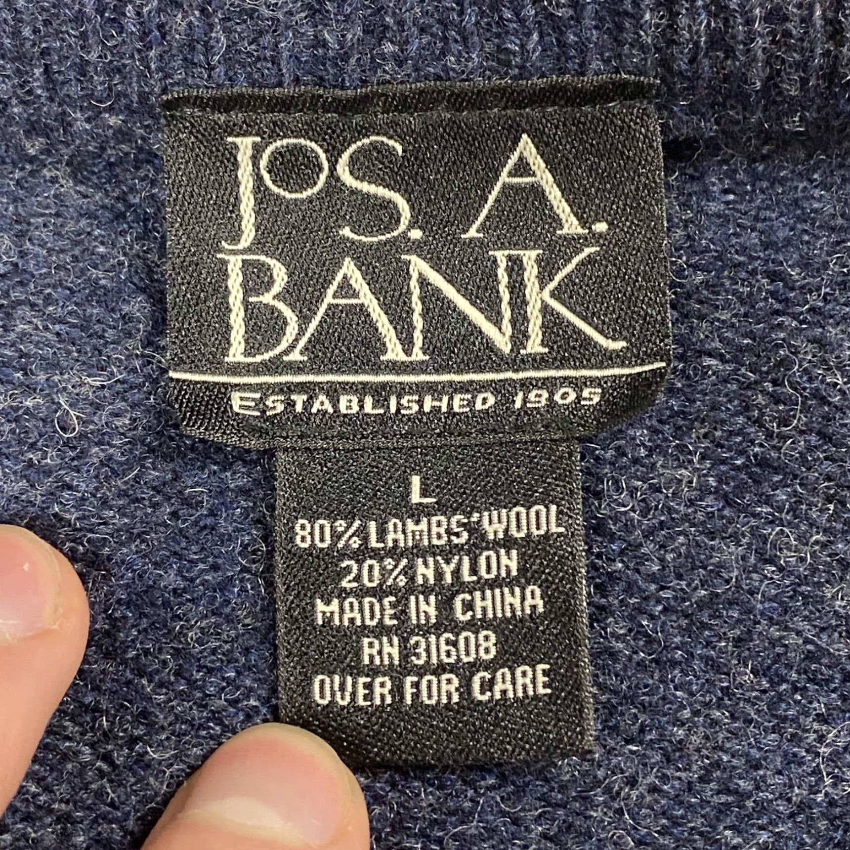 Jos. A. Bank VINTAGE Jos. A. Bank Classic Lambswool Blend Blue Argyle Pullover Sweater Mens Large L Knit Pullover Sweatshirt Cardigan? (Wait) Size US L / EU 52-54 / 3 - 3 Thumbnail