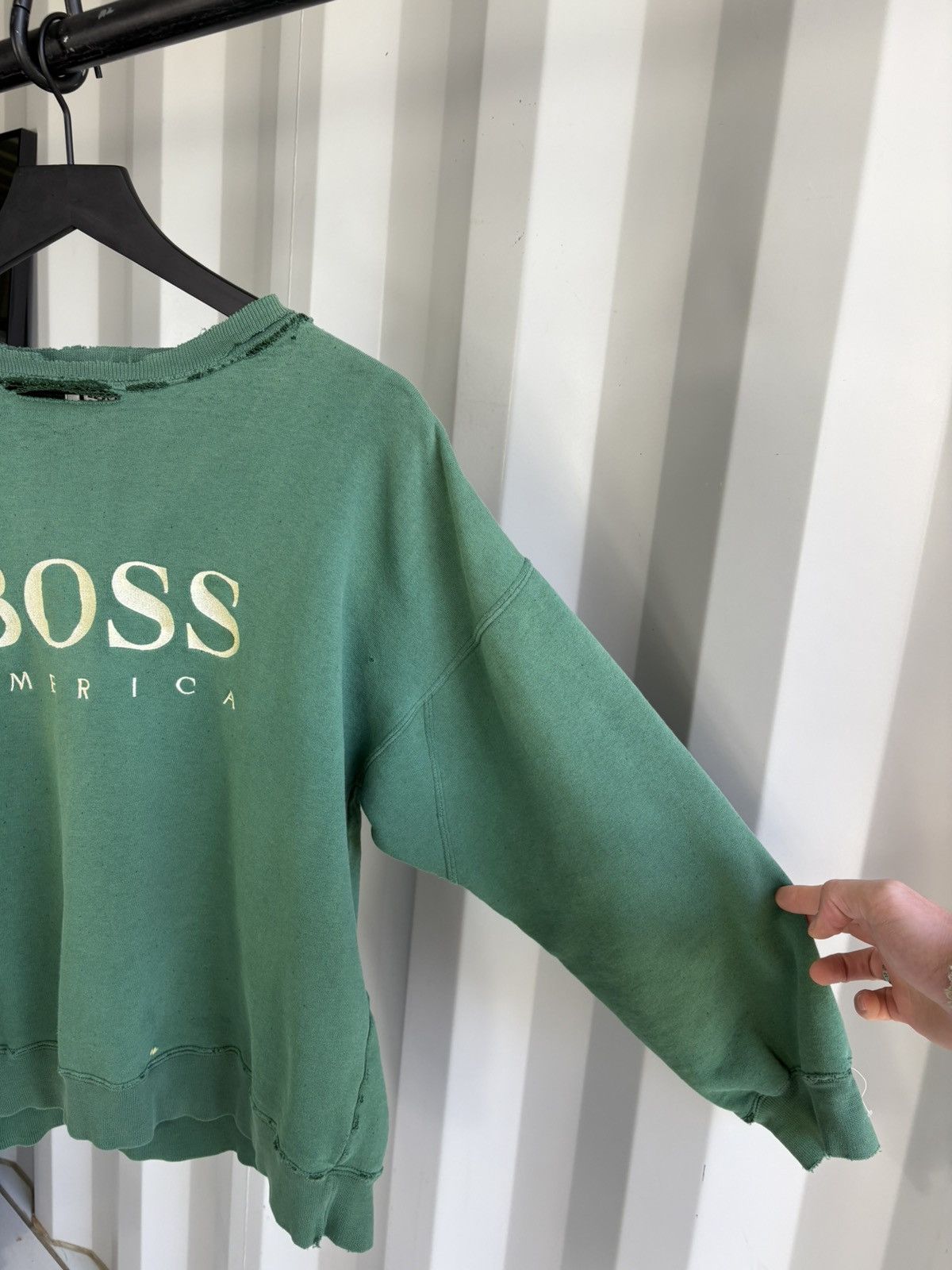 Vintage Thrashed Boss Distressed Sun Faded Sweatshirt ERD Grunge Size US M / EU 48-50 / 2 - 3 Thumbnail