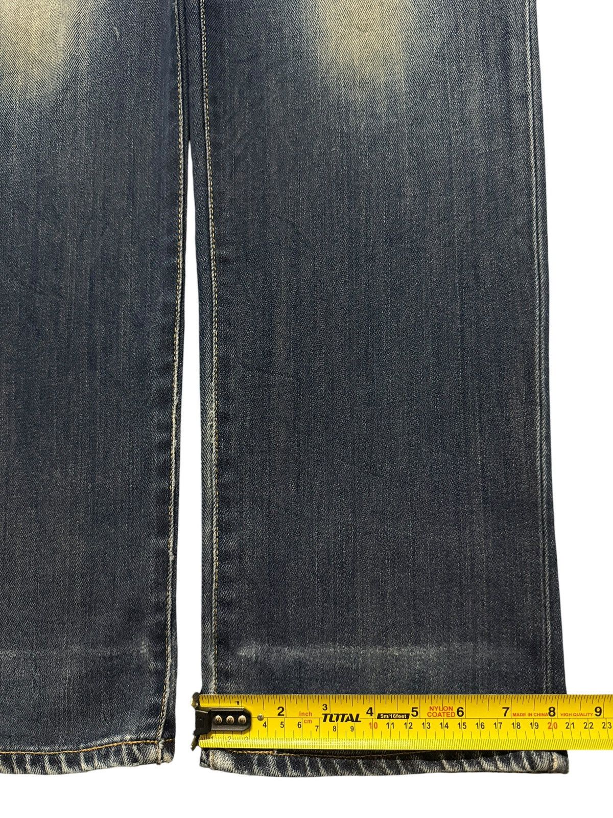 Edwin Vintage 90s Japan Edwin 504 Faded Wash Distress Straight Leg Size US 36 / EU 52 - 13 Thumbnail