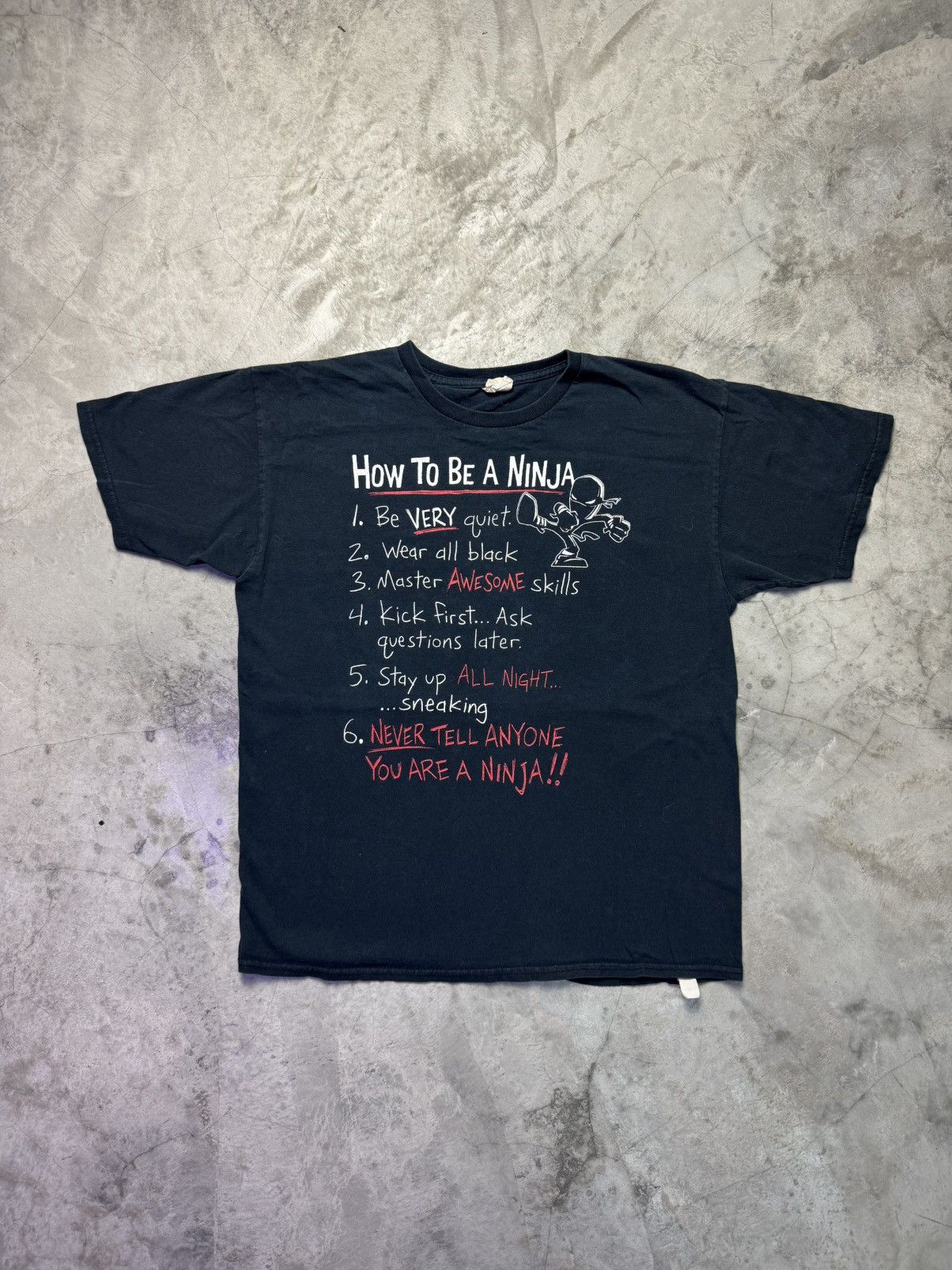 Vintage Vintage wording ninja Size US M / EU 48-50 / 2 - 2 Thumbnail