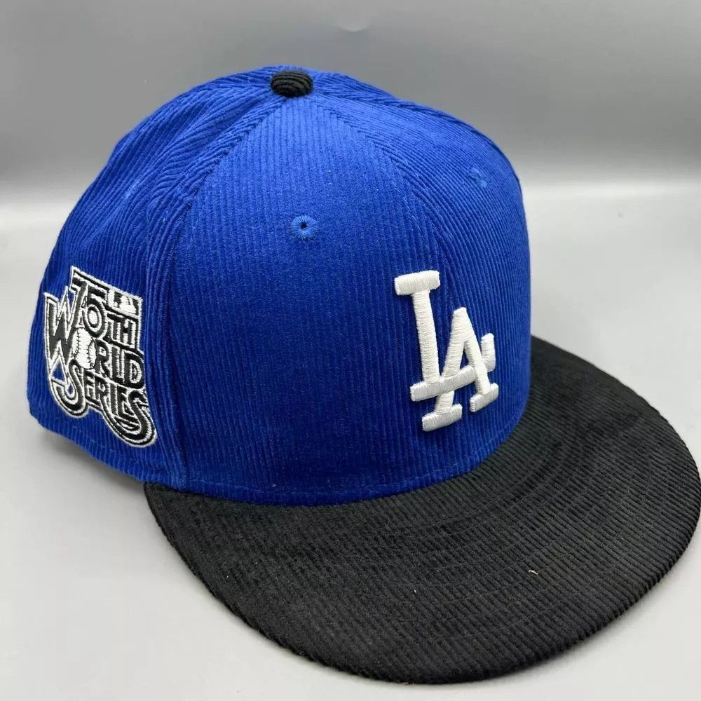 New Era Los Angeles LA Dodgers Hat Men 8 Corduroy 59Fifty New Era Size ONE SIZE - 1 Thumbnail