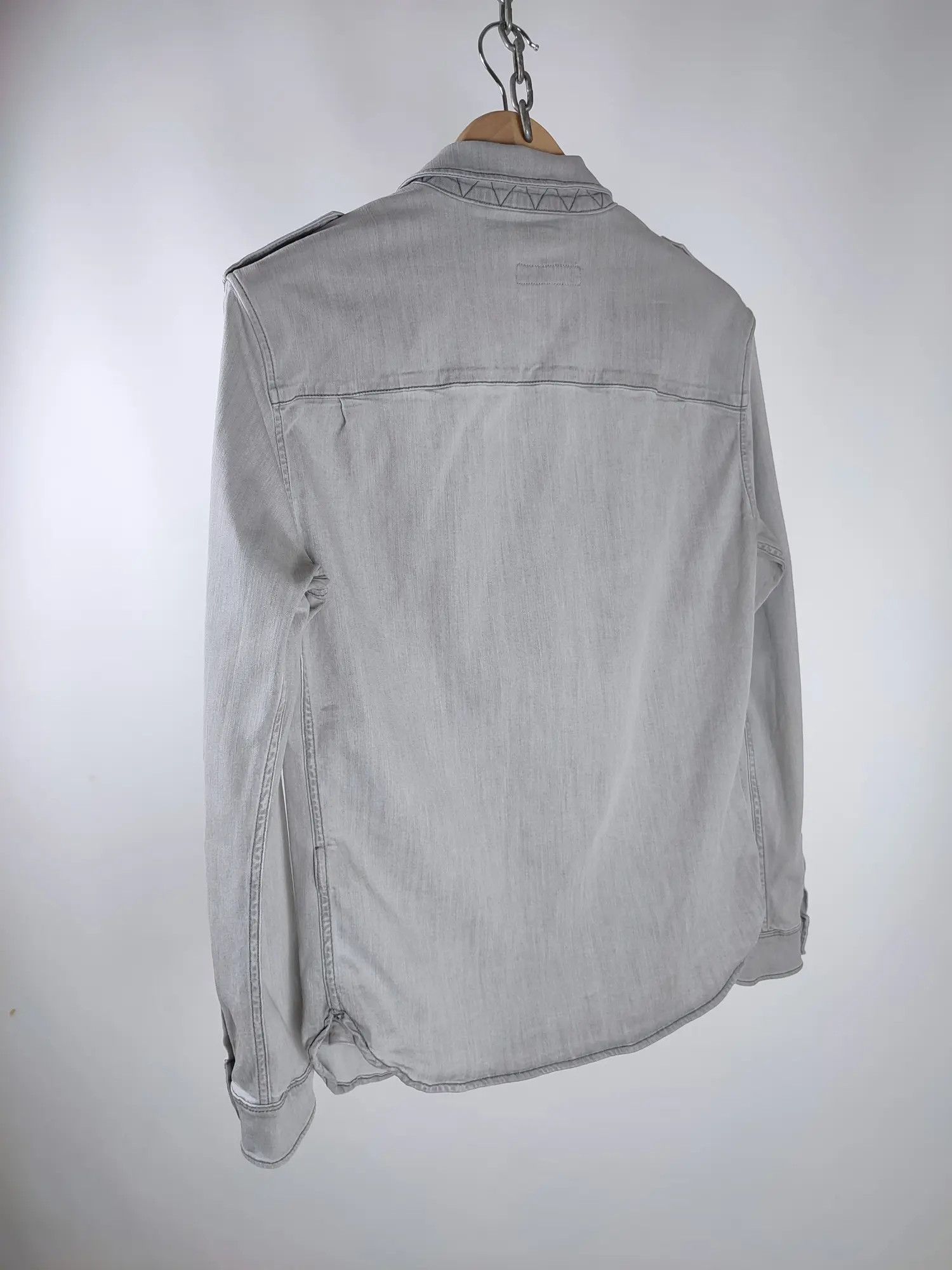 Allsaints Allsaints Monte grey button shirt Size US L / EU 52-54 / 3 - 4 Thumbnail