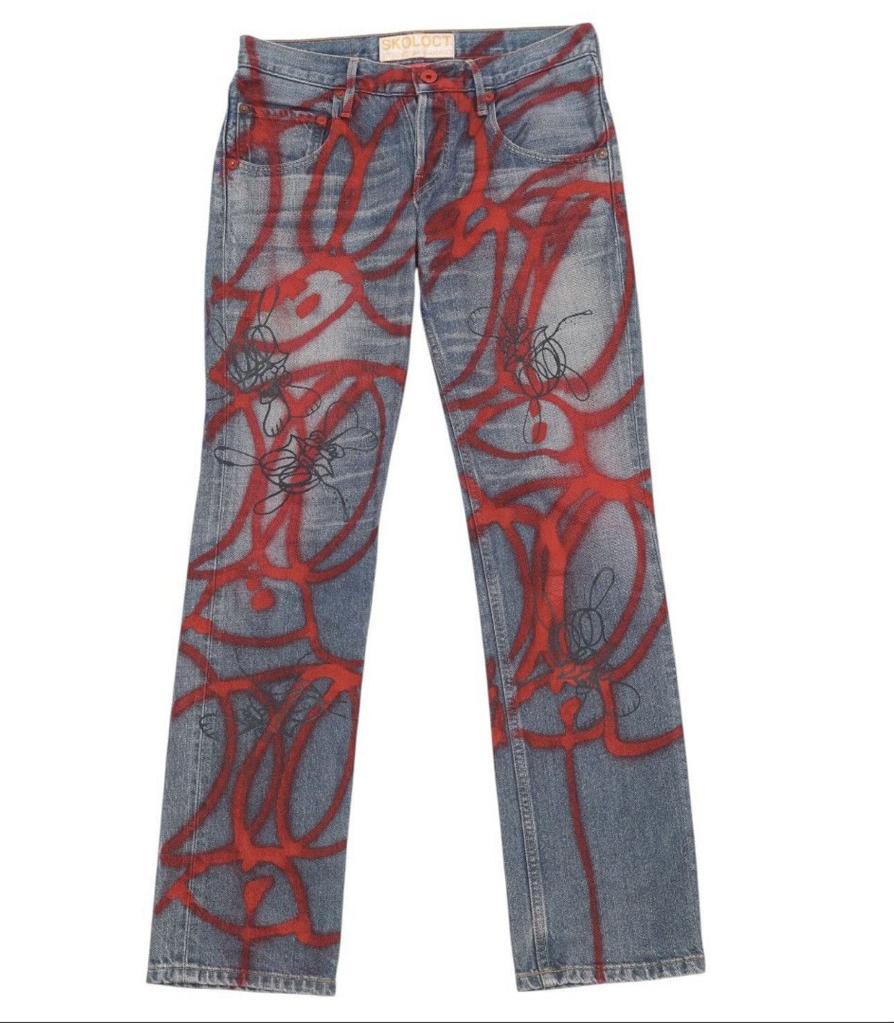 Skoloct Skoloct Hand Painted 1of1 Levi Denim | Grailed