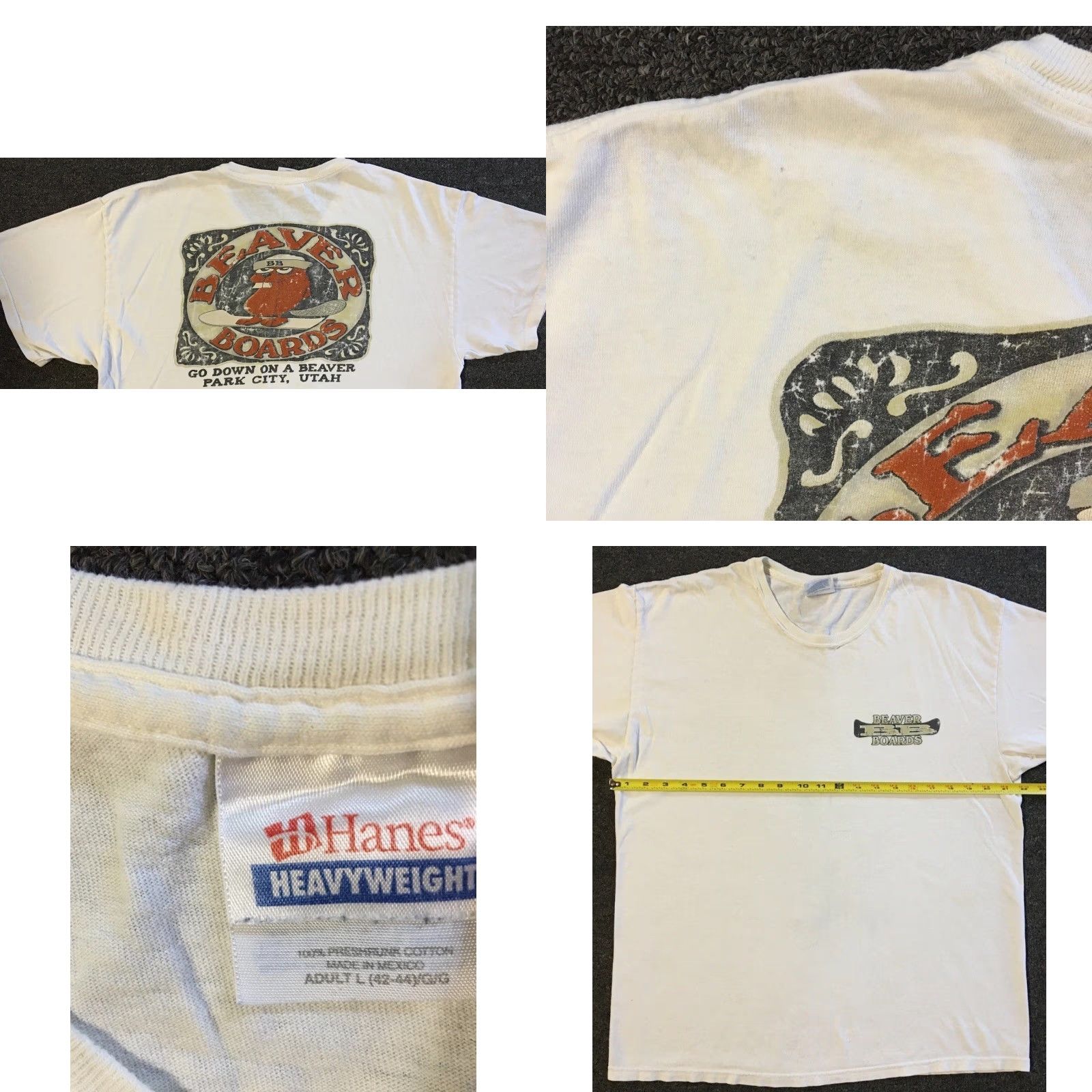 Vintage VINTAGE Beaver Snowboards Go Down On A Beaver Faded Distress Shirt M Crude Funny Y2K Size US M / EU 48-50 / 2 - 11 Thumbnail