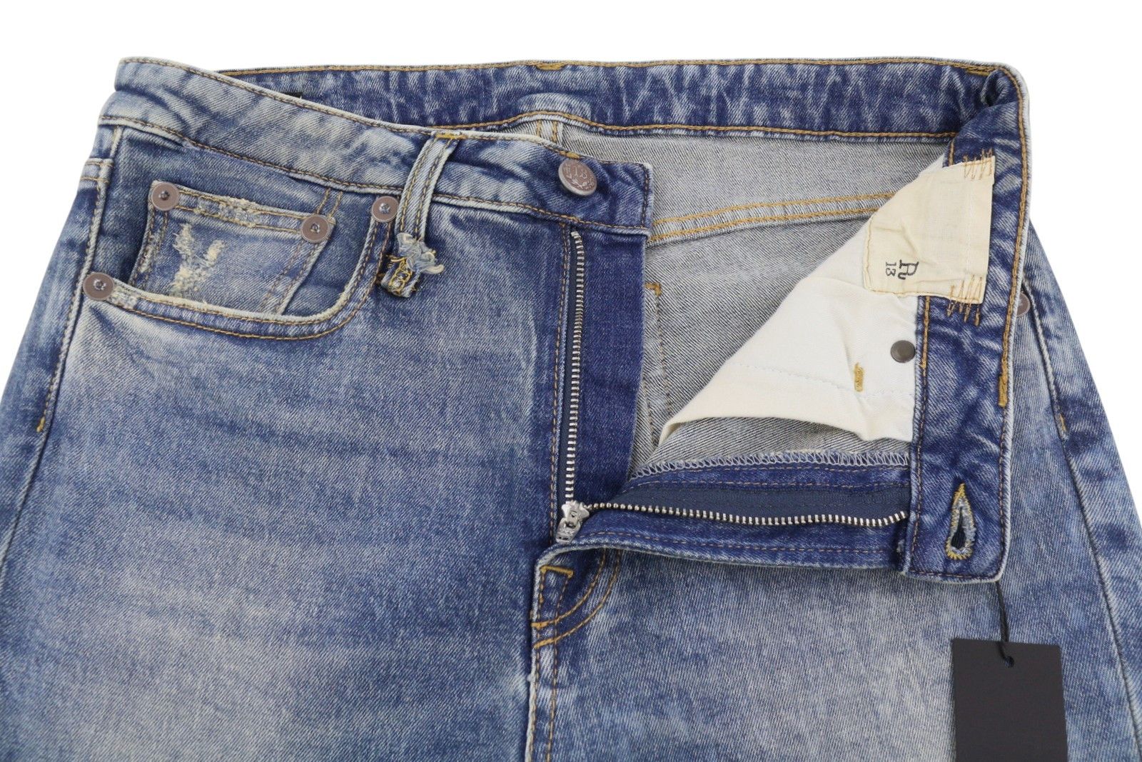 R13 KICK FIT 29 Kelly Stretch Flare Blue Jeans 87178 Size 29" - 5 Thumbnail