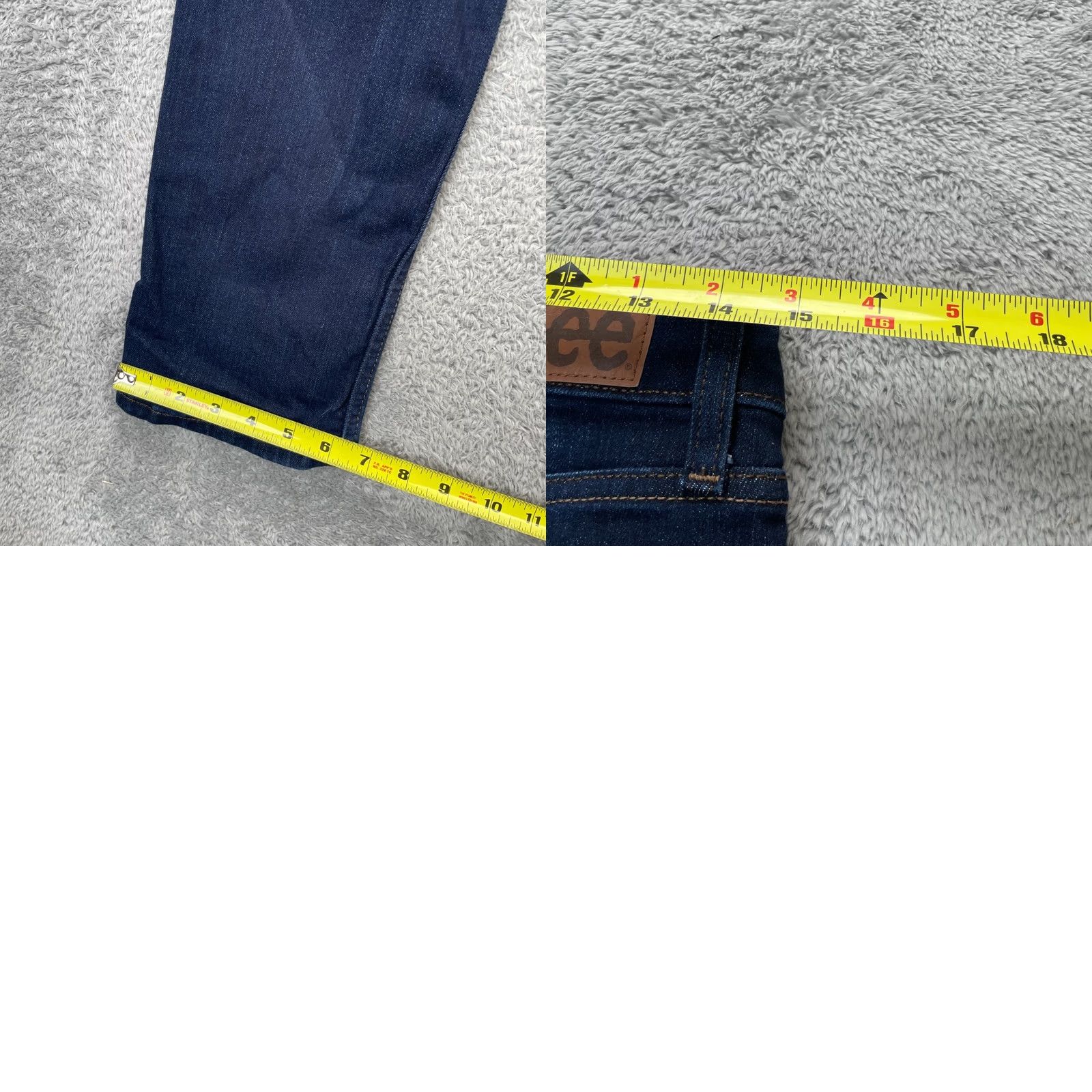 Lee Lee Jeans Womens 10 Blue Straight Leg Regular Fit Mid Rise Denim Cotton Stretch Jeans 5-Pocket Gray? Size 32" / US 10 / IT 46 - 8 Thumbnail