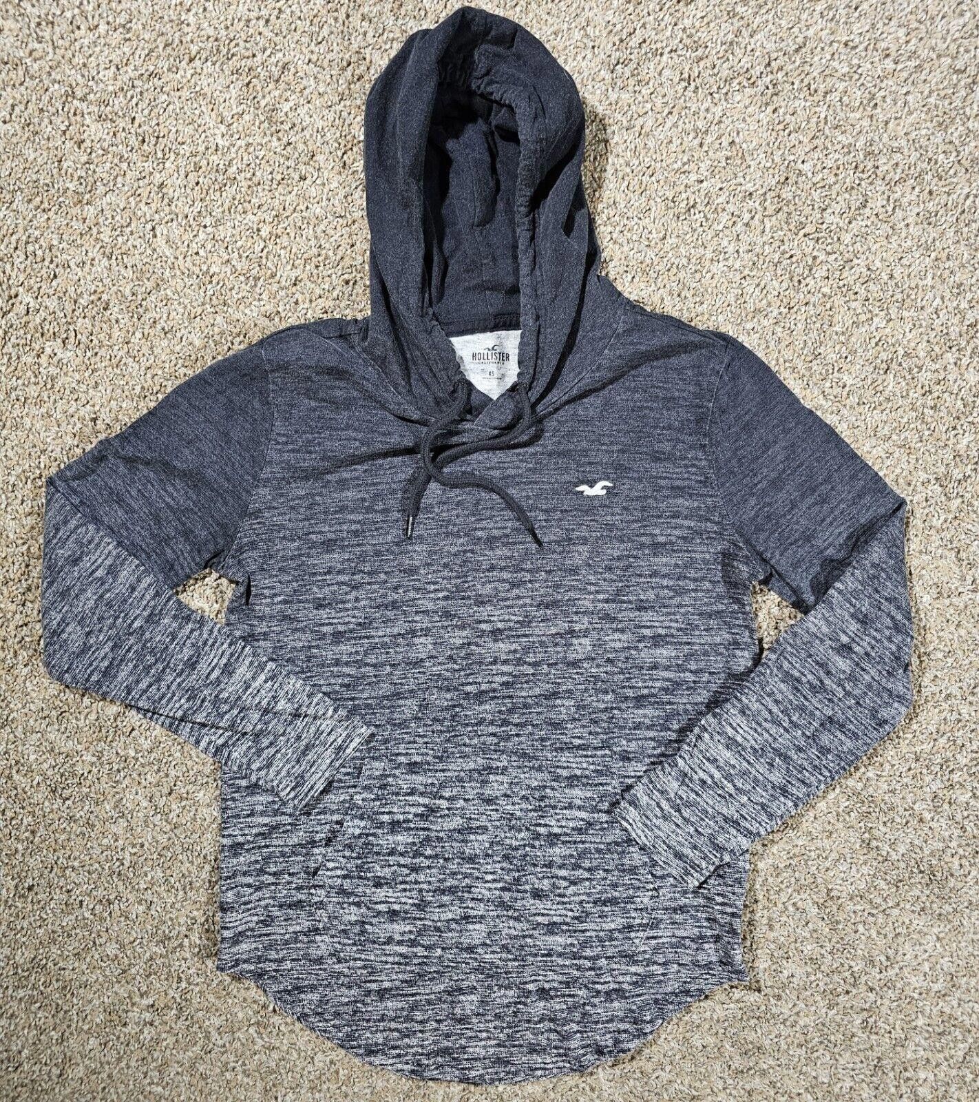Designer Hollister Hoodie Mens XS Heather Gray Drawstring Hoodie Size US XS / EU 42 / 0 - 1 Thumbnail