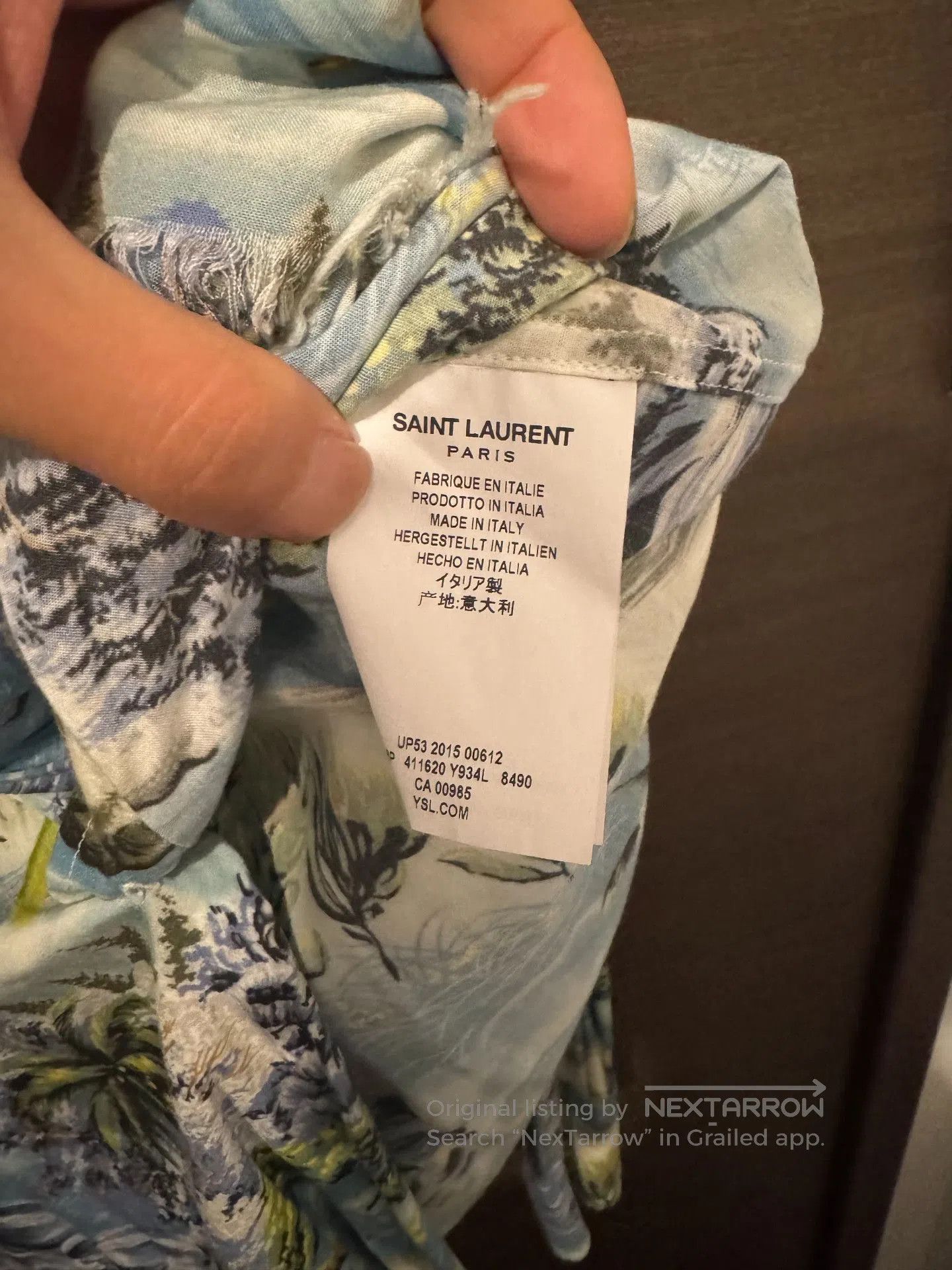 Saint Laurent Paris Saint Laurent 16SS Palm Tree Wave Shirt. Size US XXS / EU 40 - 3 Thumbnail