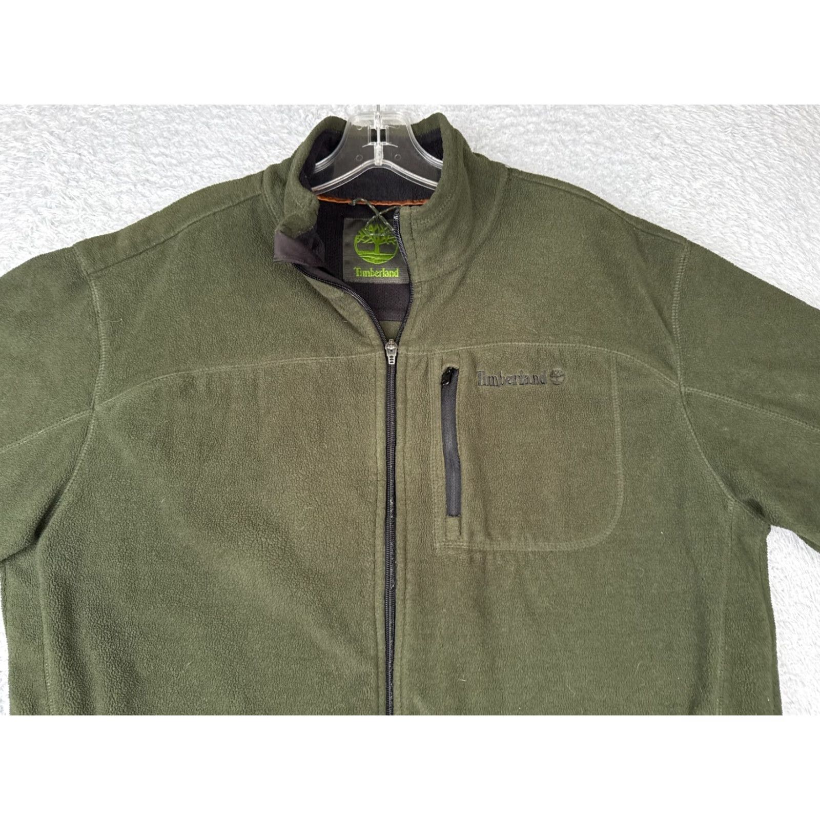 Timberland Timberland Jacket Mens Large Green Full Zip Mock Neck Fleece Polyester Hike Camp Size US L / EU 52-54 / 3 - 4 Thumbnail