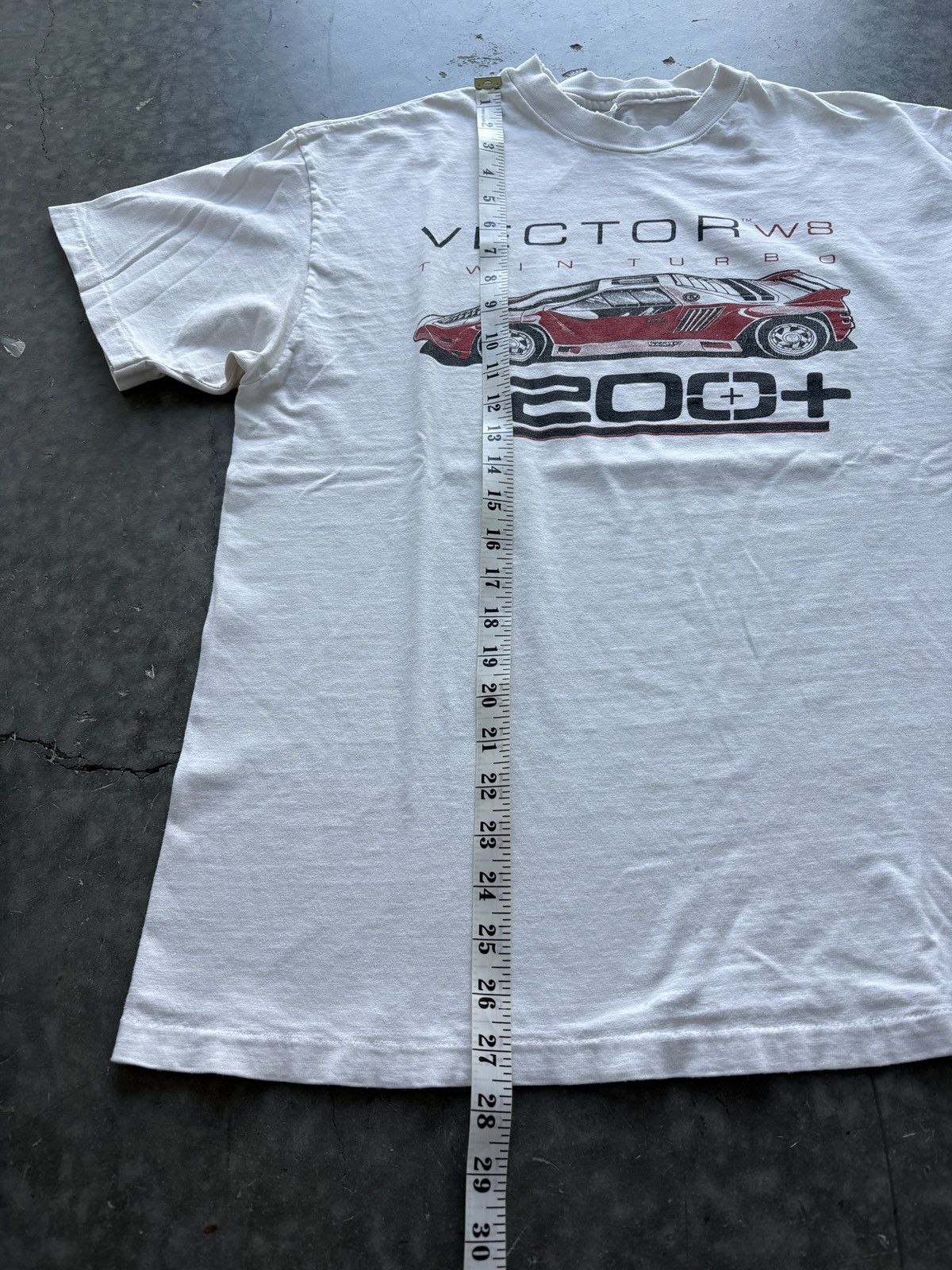 Vintage Vintage 1980s Vector W8 Twin Turbo Graphic Tee Hanes Beefy Size US L / EU 52-54 / 3 - 11 Thumbnail