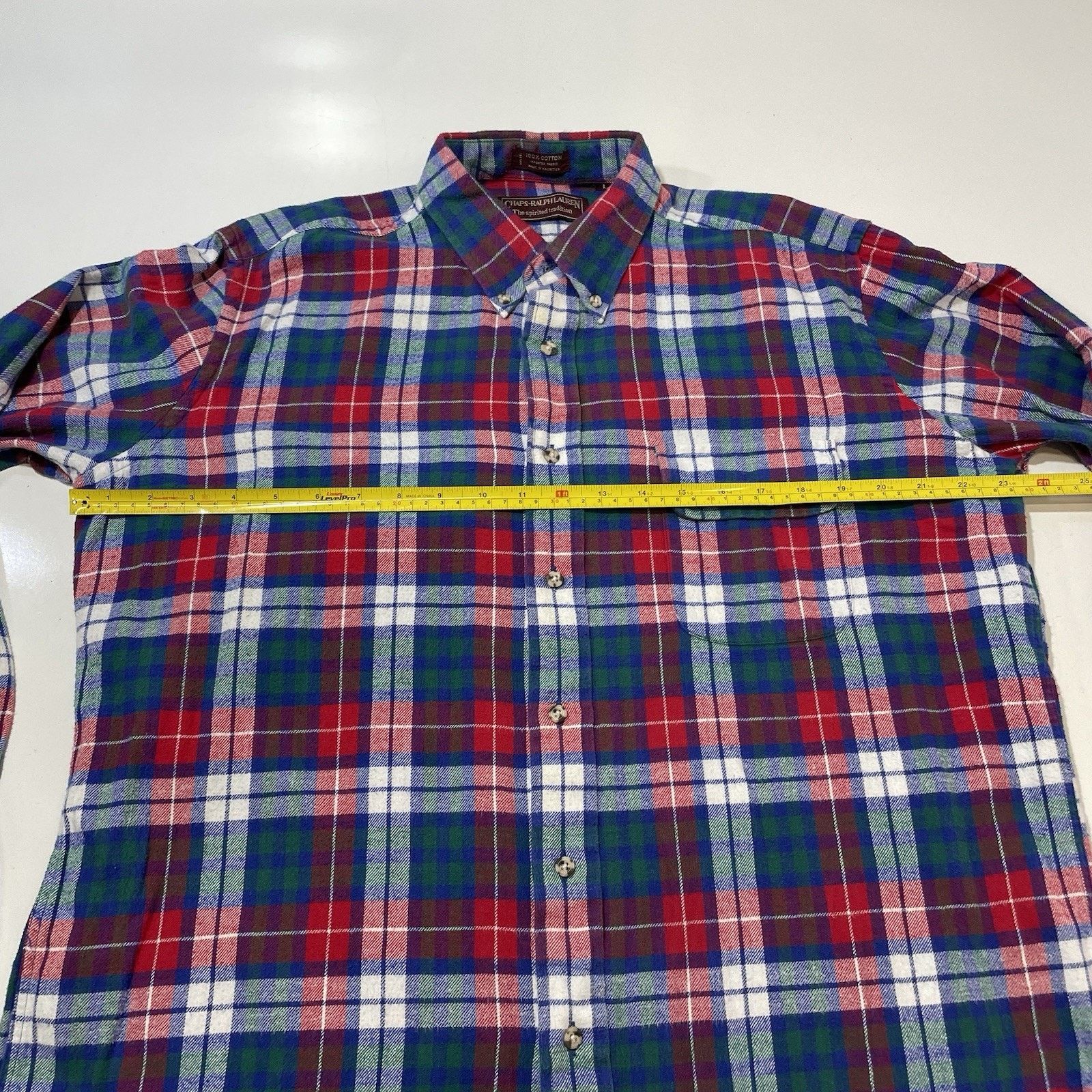 Polo Ralph Lauren VTG 90’s Chaps Ralph Lauren Flannel Shirt Plaid Red Blue Lg Size US L / EU 52-54 / 3 - 5 Thumbnail