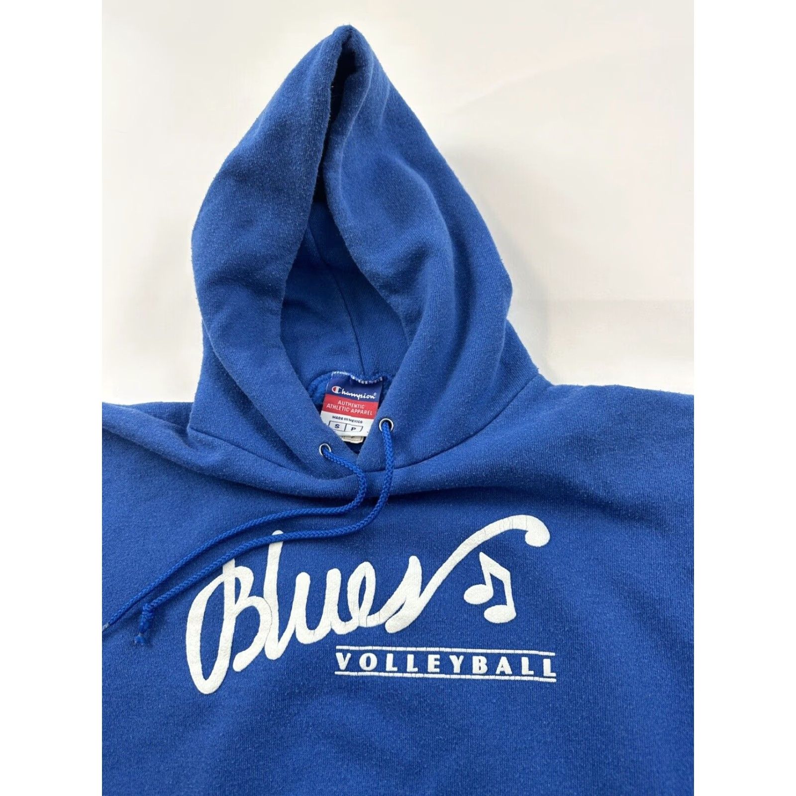 Champion VINTAGE Champion Hoodie Sweatshirt Adult Small Blue Volleyball Mens S Hooded Pullover Logo Performance/Activity: Volleyball Size US S / EU 44-46 / 1 - 3 Thumbnail
