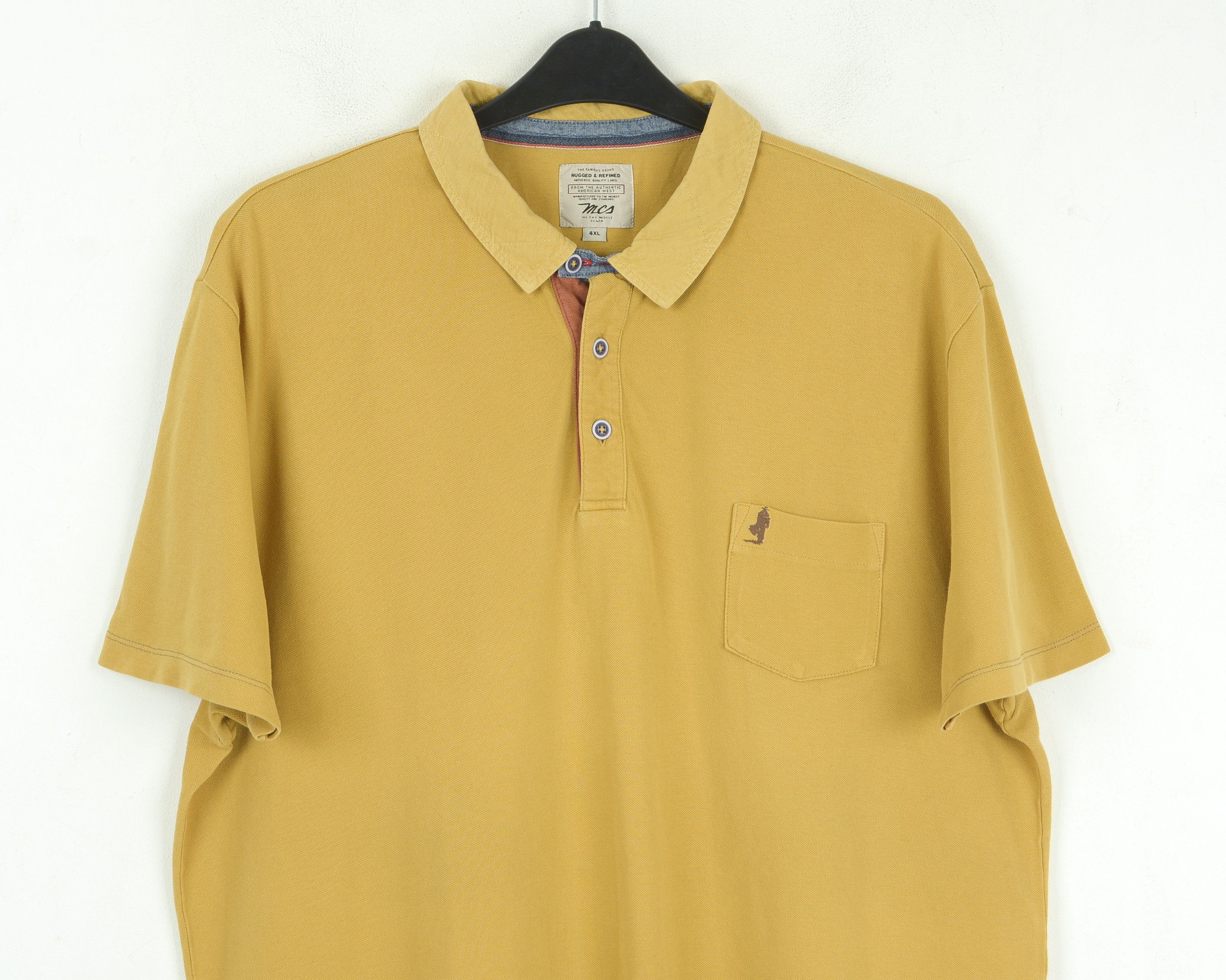 Marlboro Classics MCS 4XL Polo Shirt Short Sleeve Cotton Mustard Casual Top Size US XXL / EU 58 / 5 - 7 Thumbnail