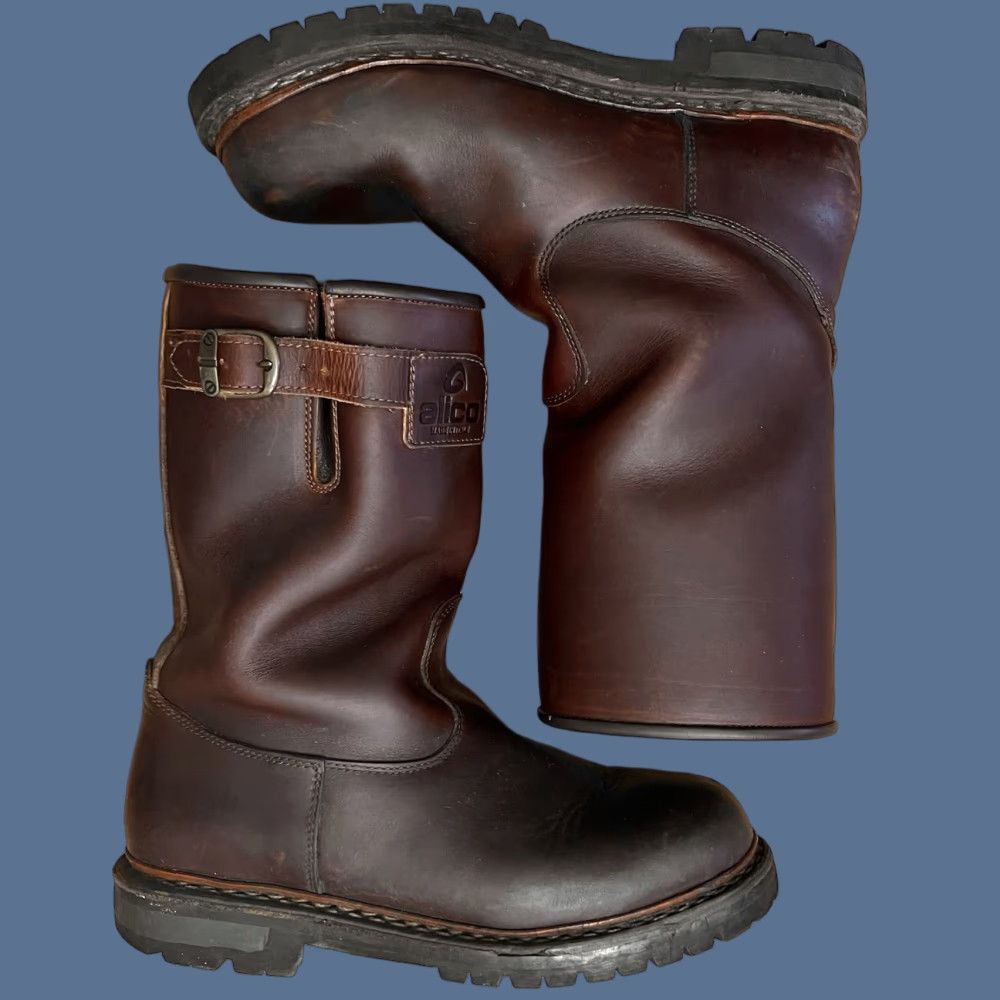 Alico North Cape Anfibio Leather Boots Mens 11 Brown Leather Upper Slip-On Full Grain Fall Winter
