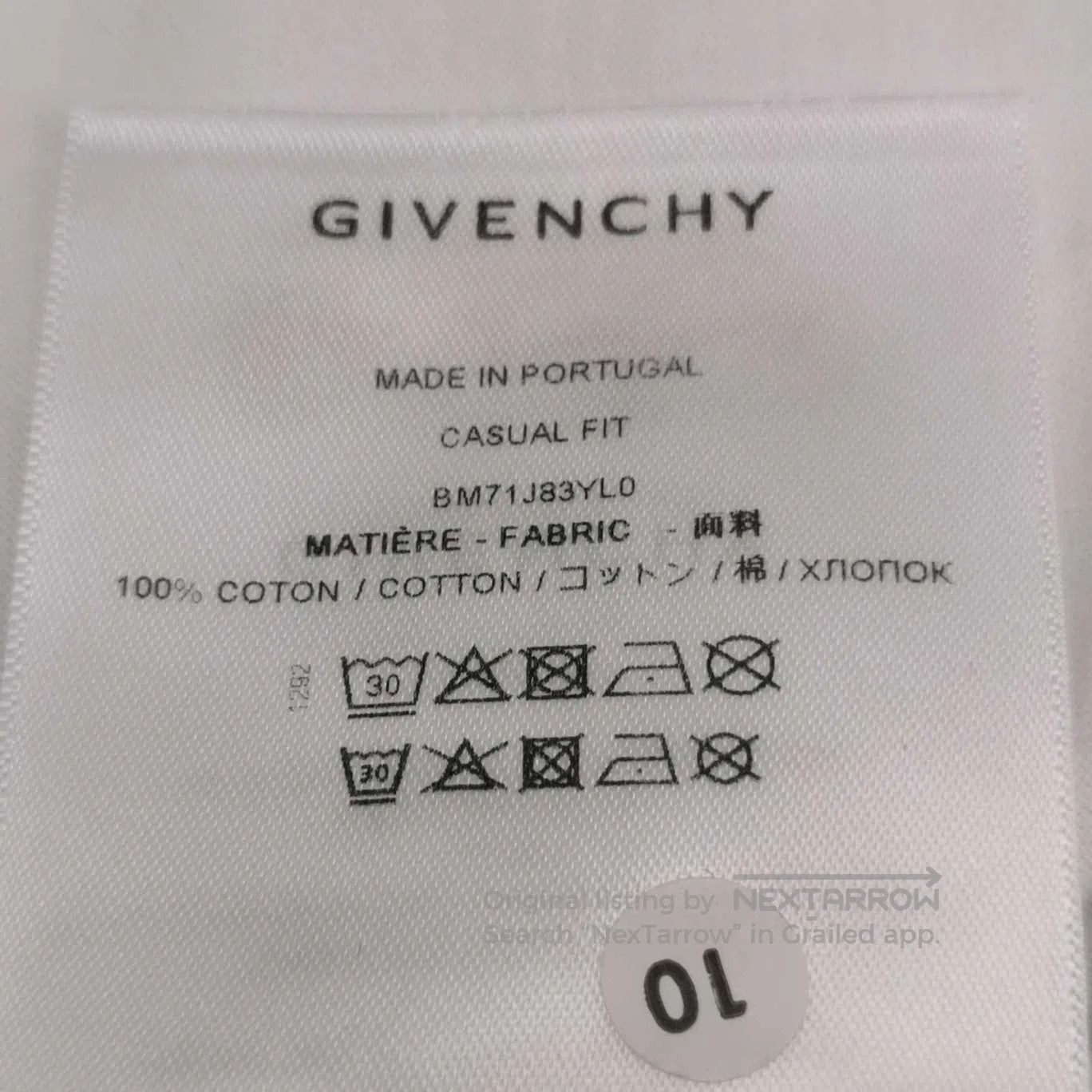 Givenchy Givenchy S Size Cotton Logo Crew Neck T-Shirt. Size US S / EU 44-46 / 1 - 8 Thumbnail