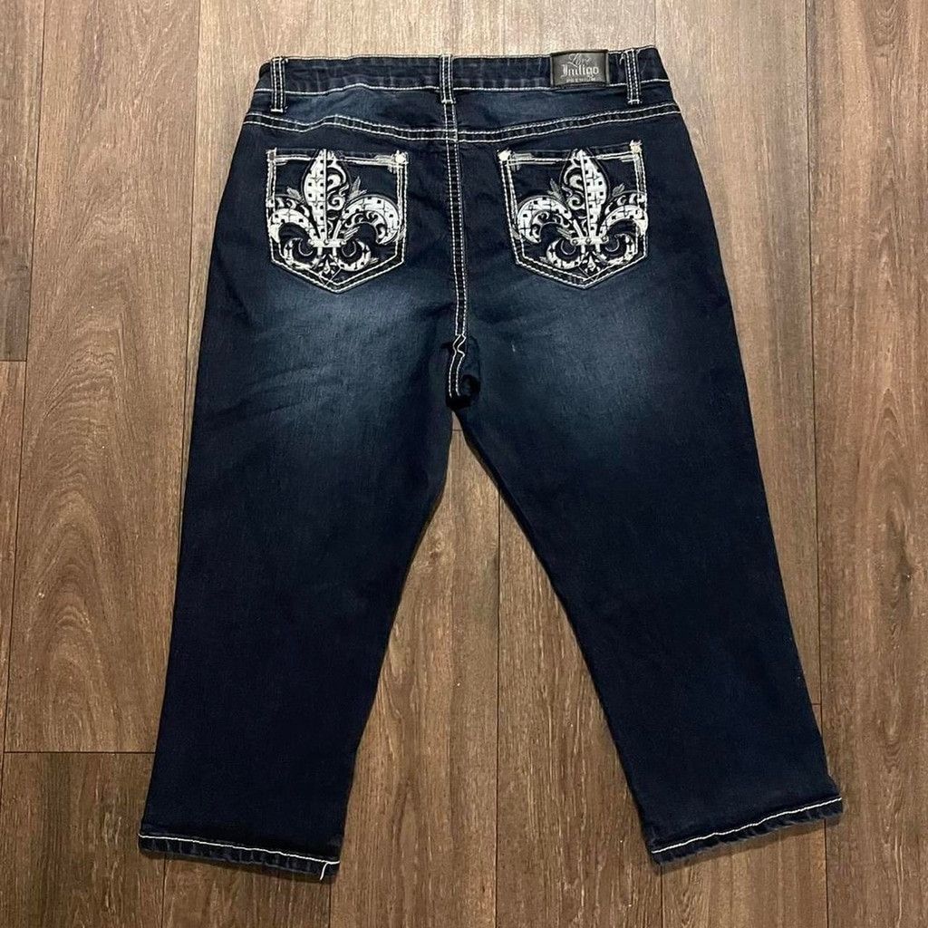 Other Love Indigo women Y2K capris women’s size 16 Size 38" / US 16 / IT 52 - 1 Thumbnail