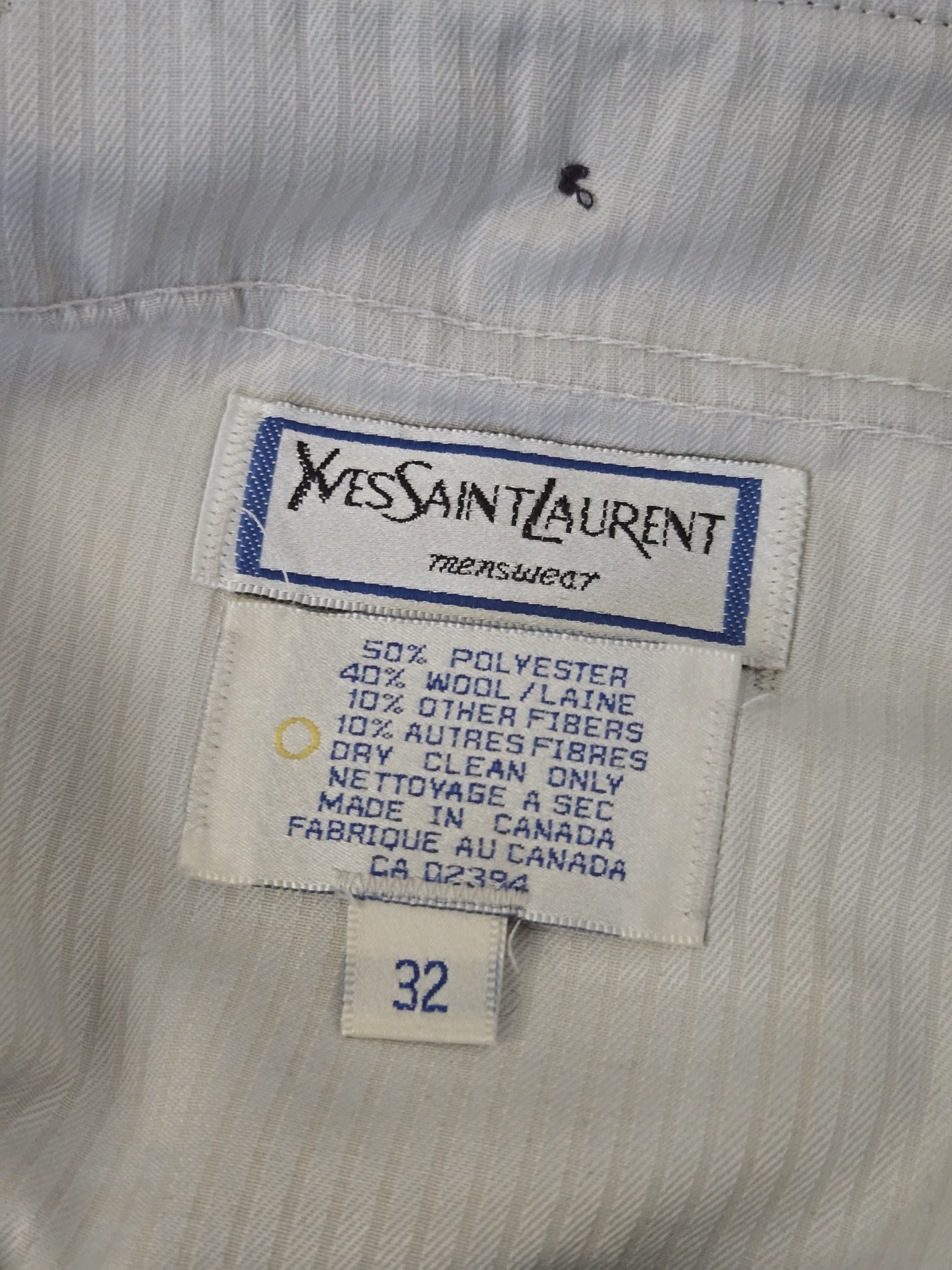 Yves Saint Laurent Yves Saint Laurent Vintage Wool Pleated Pants Size US 32 / EU 48 - 5 Thumbnail