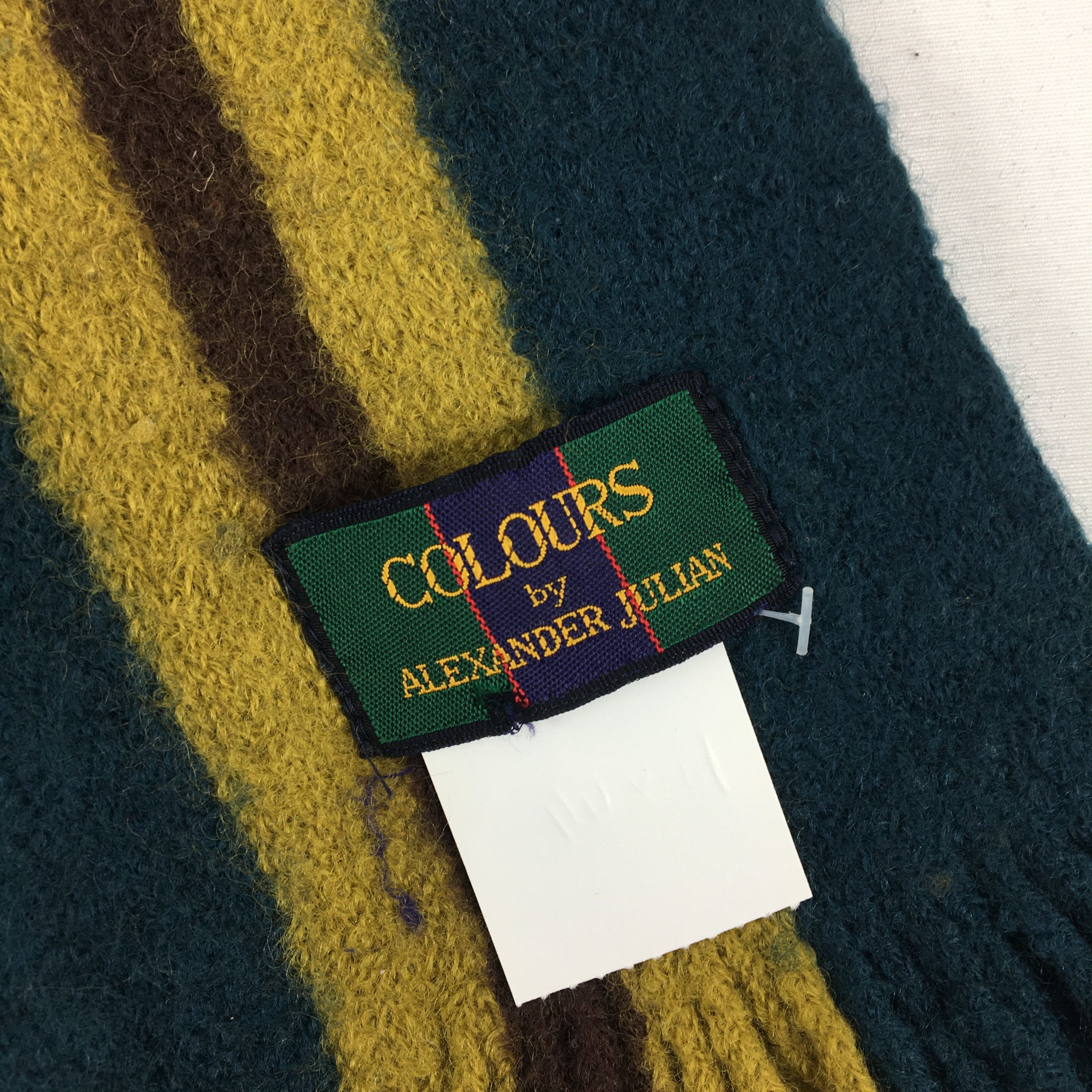 Alexander Julian Alexander Julian Wool Scarf Muffler Cashmere Scarves Size ONE SIZE - 4 Thumbnail