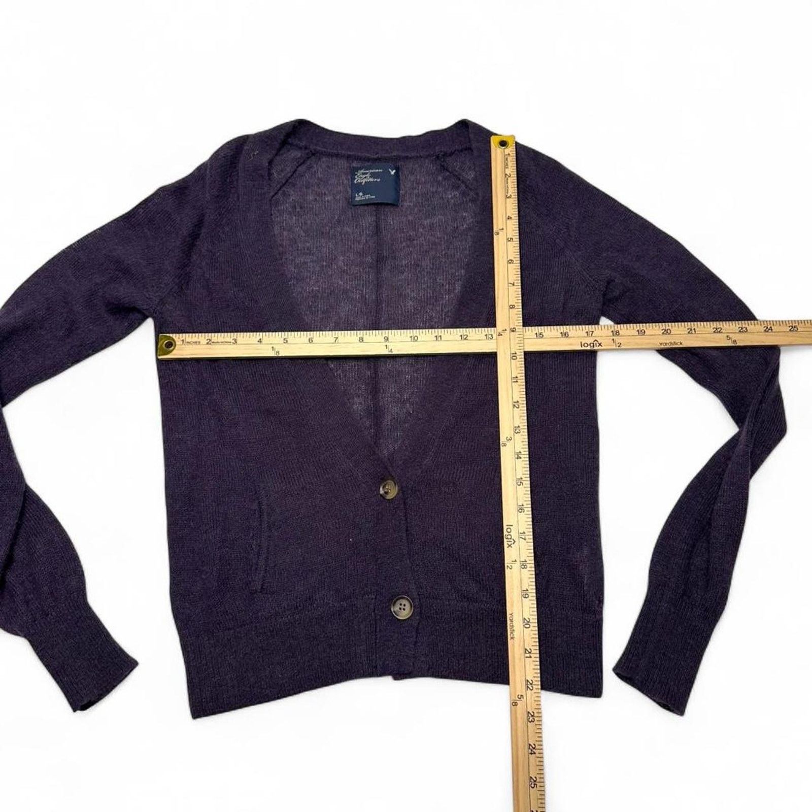American Eagle Outfitters American Eagle Vintage Preppy Cardigan Wool Blend In Size L Size L / US 10 / IT 46 - 3 Thumbnail