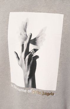 Palm Angels o1gr1nt0325 Wings Melange Hoodie in Grey Size US XXL / EU 58 / 5 - 3 Thumbnail