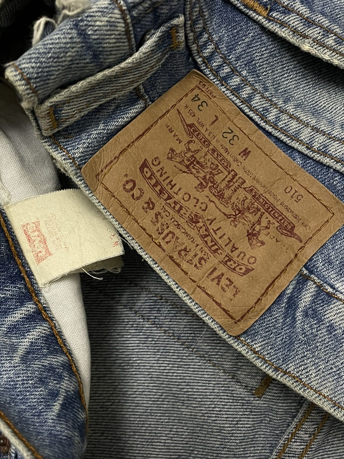 Levi's Vintage Clothing Vintage Og 1990s Designer Levis 510 Distressed Mudwash Denim Size US 30 / EU 46 - 15 Thumbnail