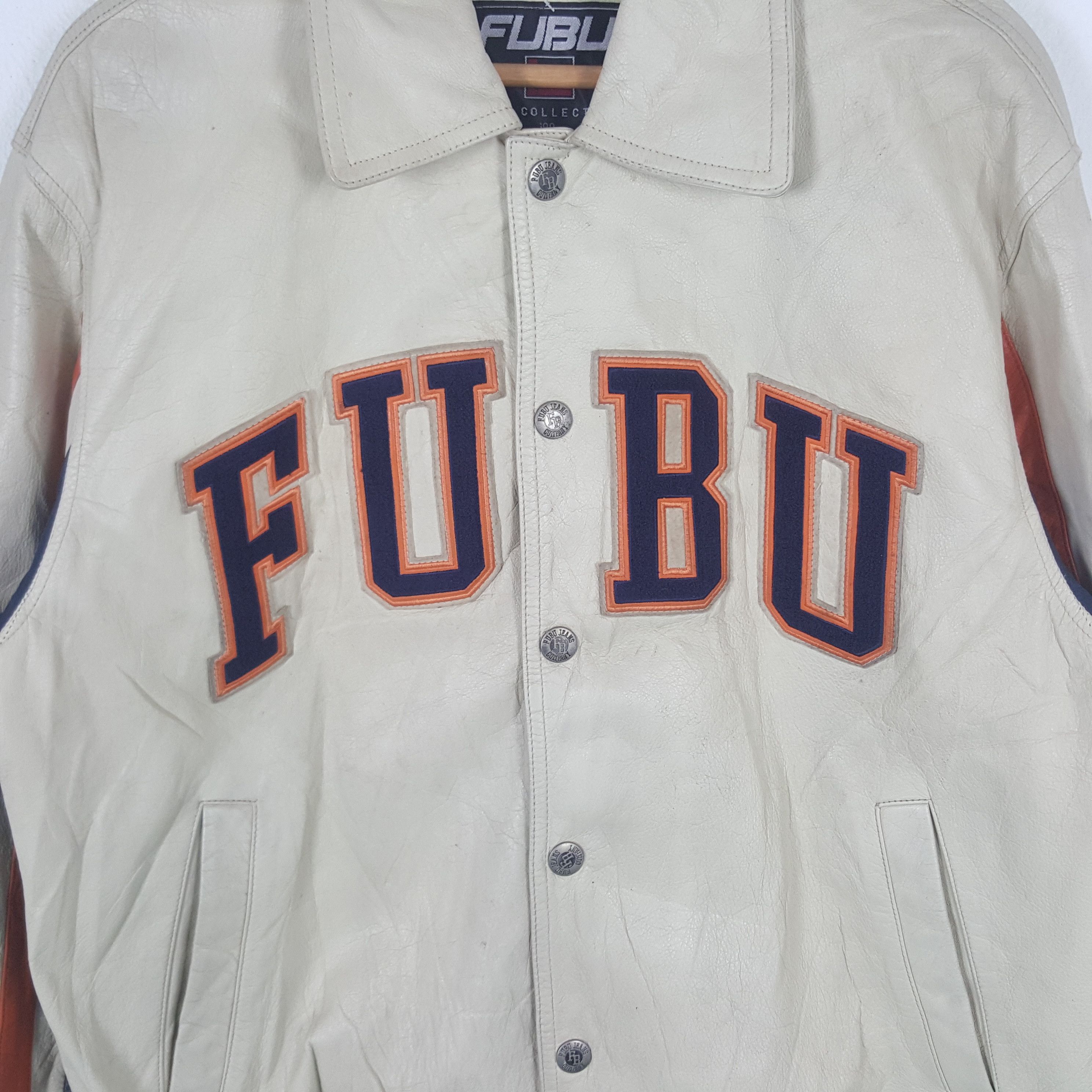 Fubu × Vintage Vintage Fubu American Style Leather Jacket C286N4 Size US L / EU 52-54 / 3 - 2 Thumbnail