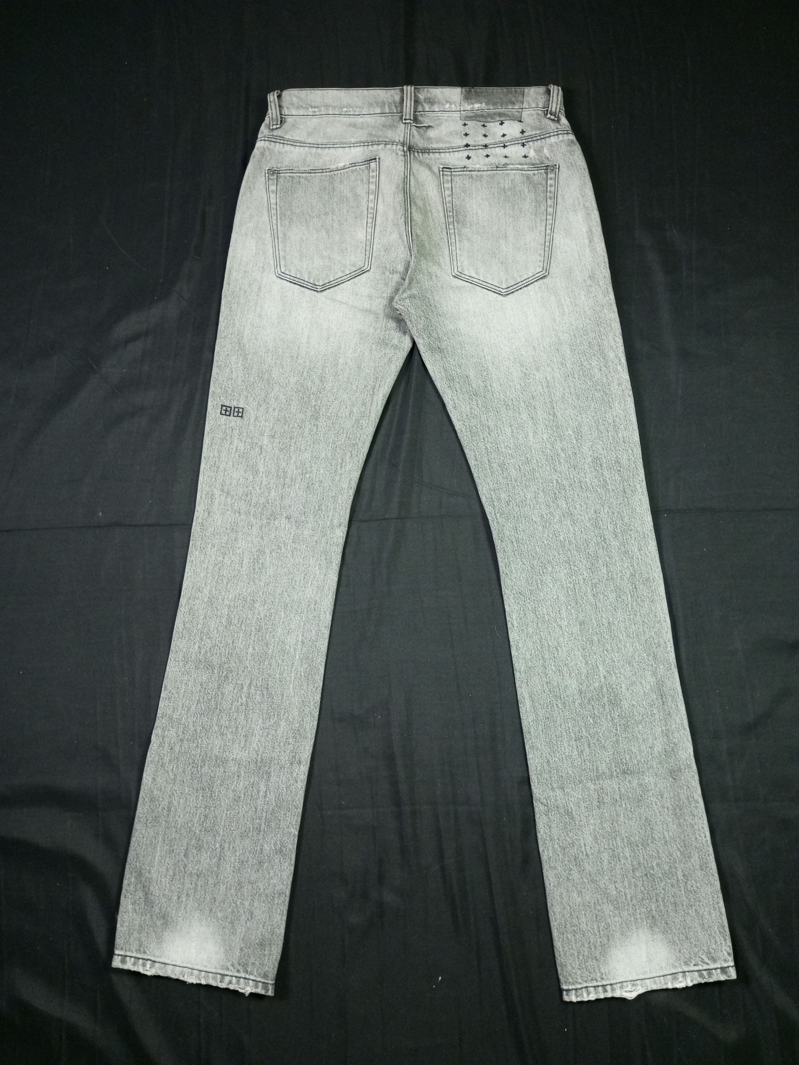 Ksubi Ksubi Grey Denim Distressed Jeans Size US 30 / EU 46 - 17 Thumbnail