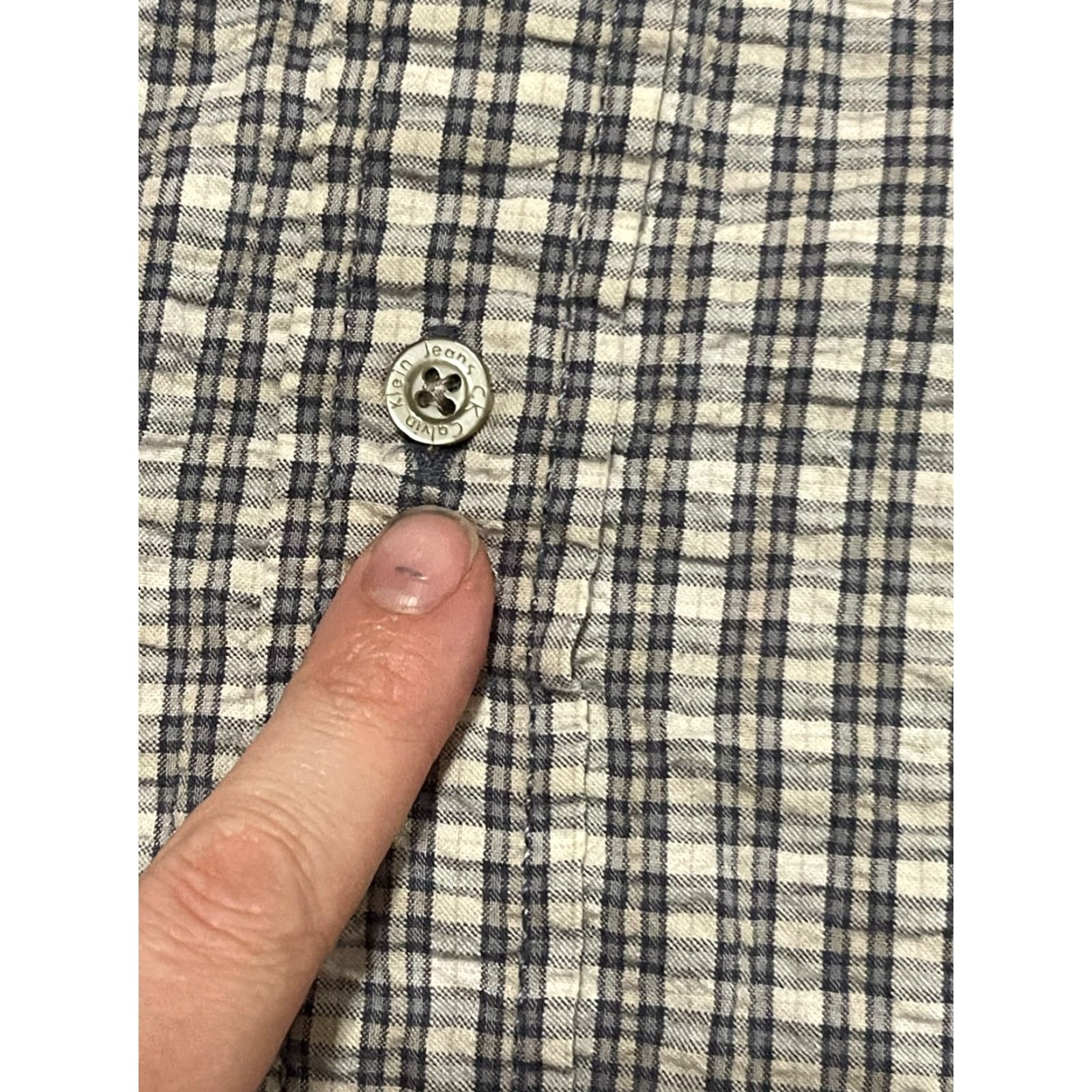 Calvin Klein Calvin Klein Shirt Mens Large Plaid Button Up Short Sleeve Casual Blue White Collection Regular Size L Men's Size US L / EU 52-54 / 3 - 5 Thumbnail