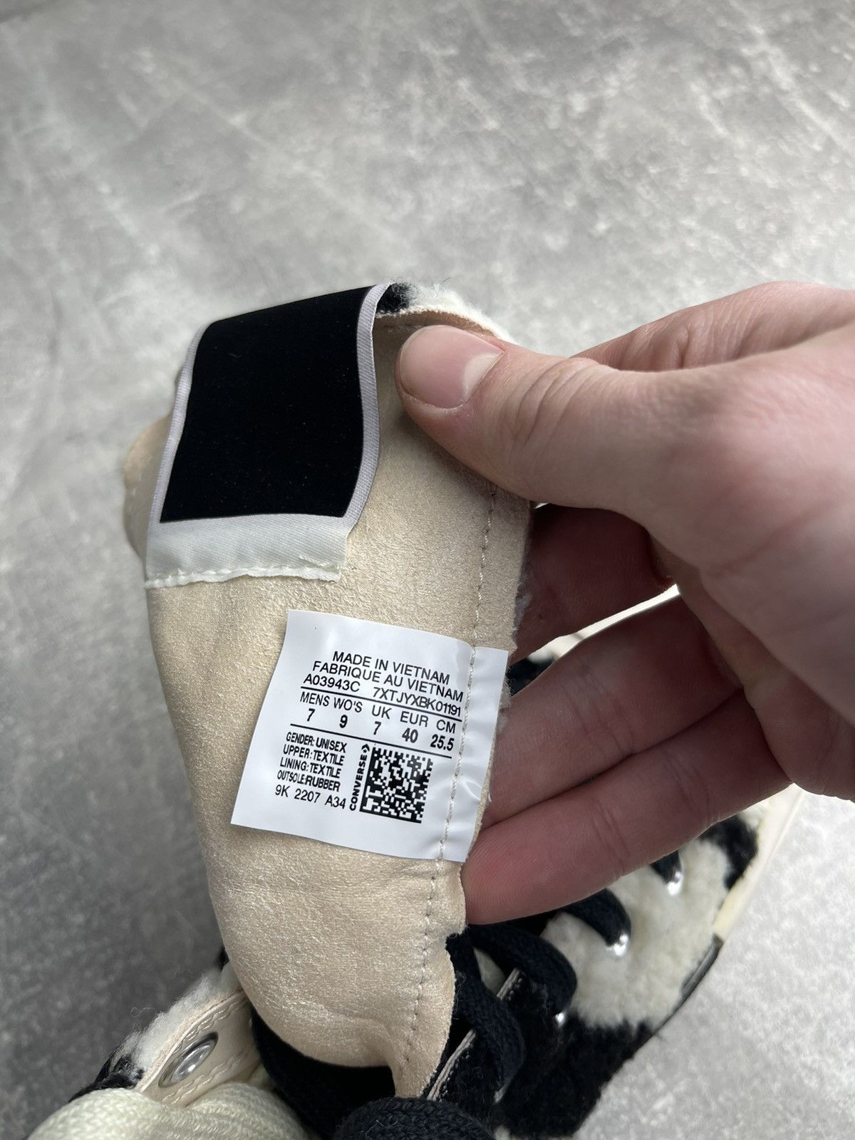 Converse Converse x DRKSHDW TURBODRK Chuck 70 Shearling Teddy Pearl Size US 7 / EU 40 - 11 Thumbnail