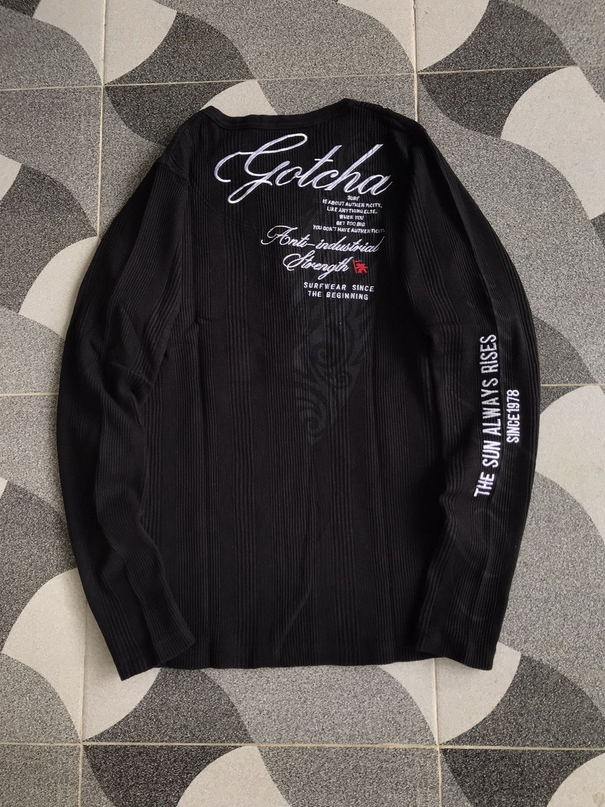 14th Addiction × Japanese Brand × KMRii Y2K Ribbed Gotcha Poem longsleeve Size US S / EU 44-46 / 1 - 2 Thumbnail