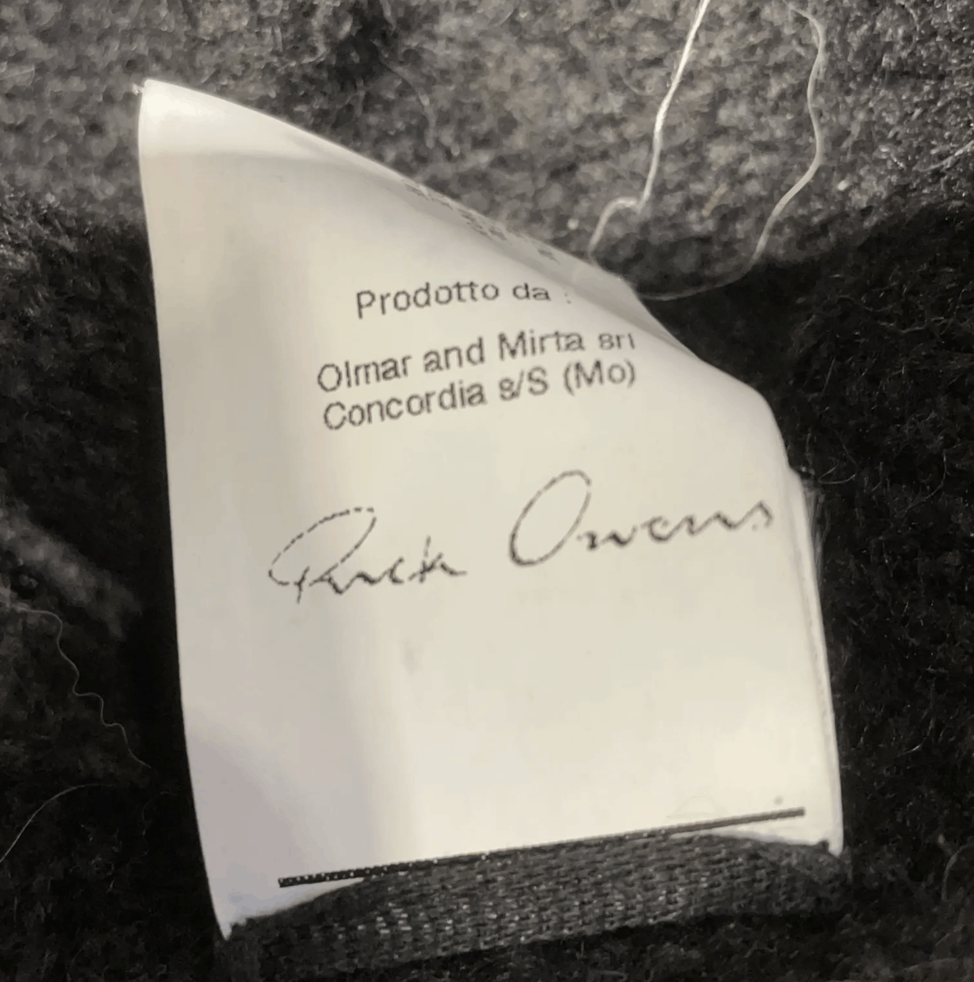 Rick Owens Asymmetric Alpaca/Merino/Silk Cardigan Black, Rick Owens. Size US XL / EU 56 / 4 - 4 Thumbnail